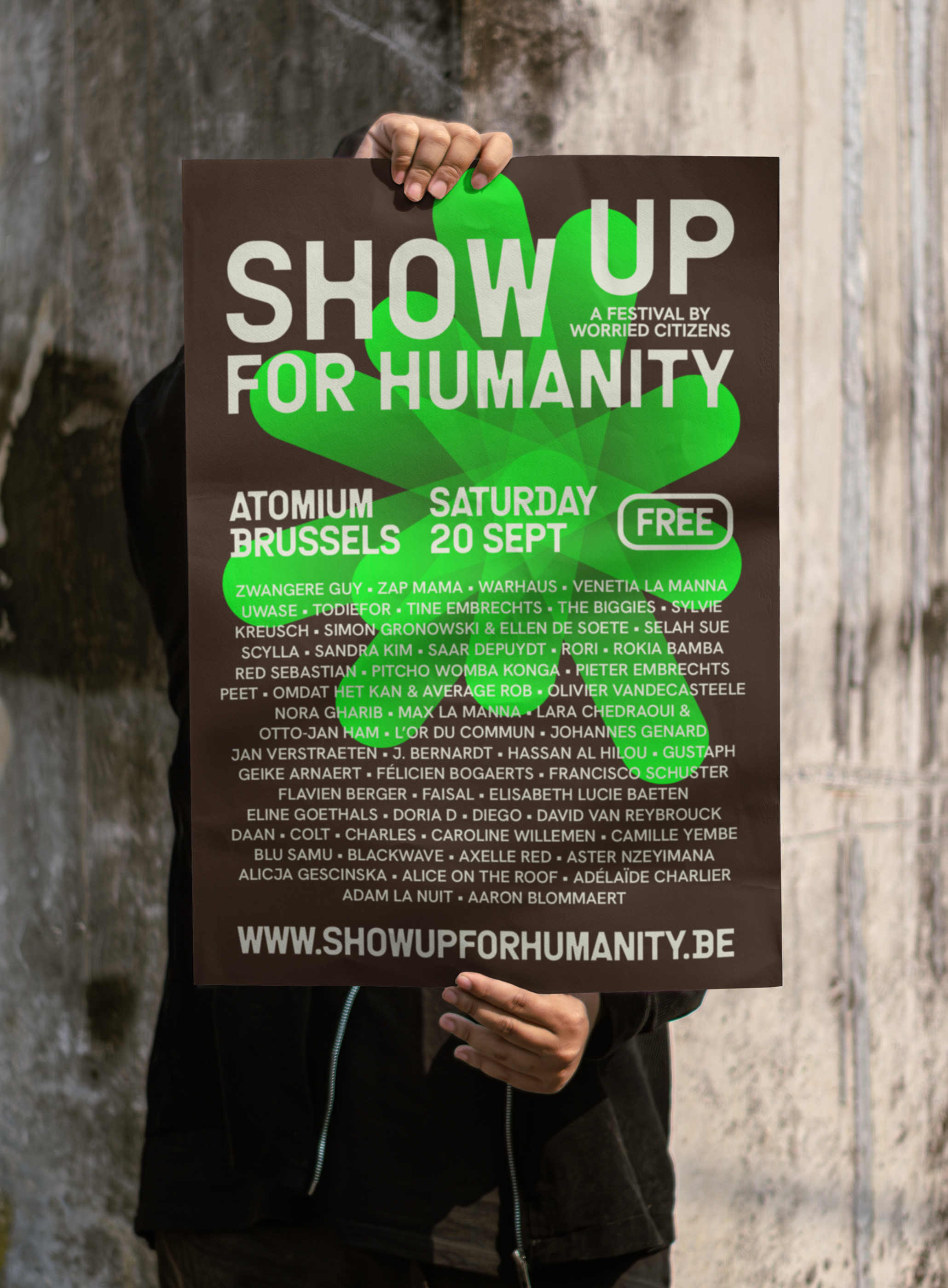 Gratis affiche Show Up for Humanity
