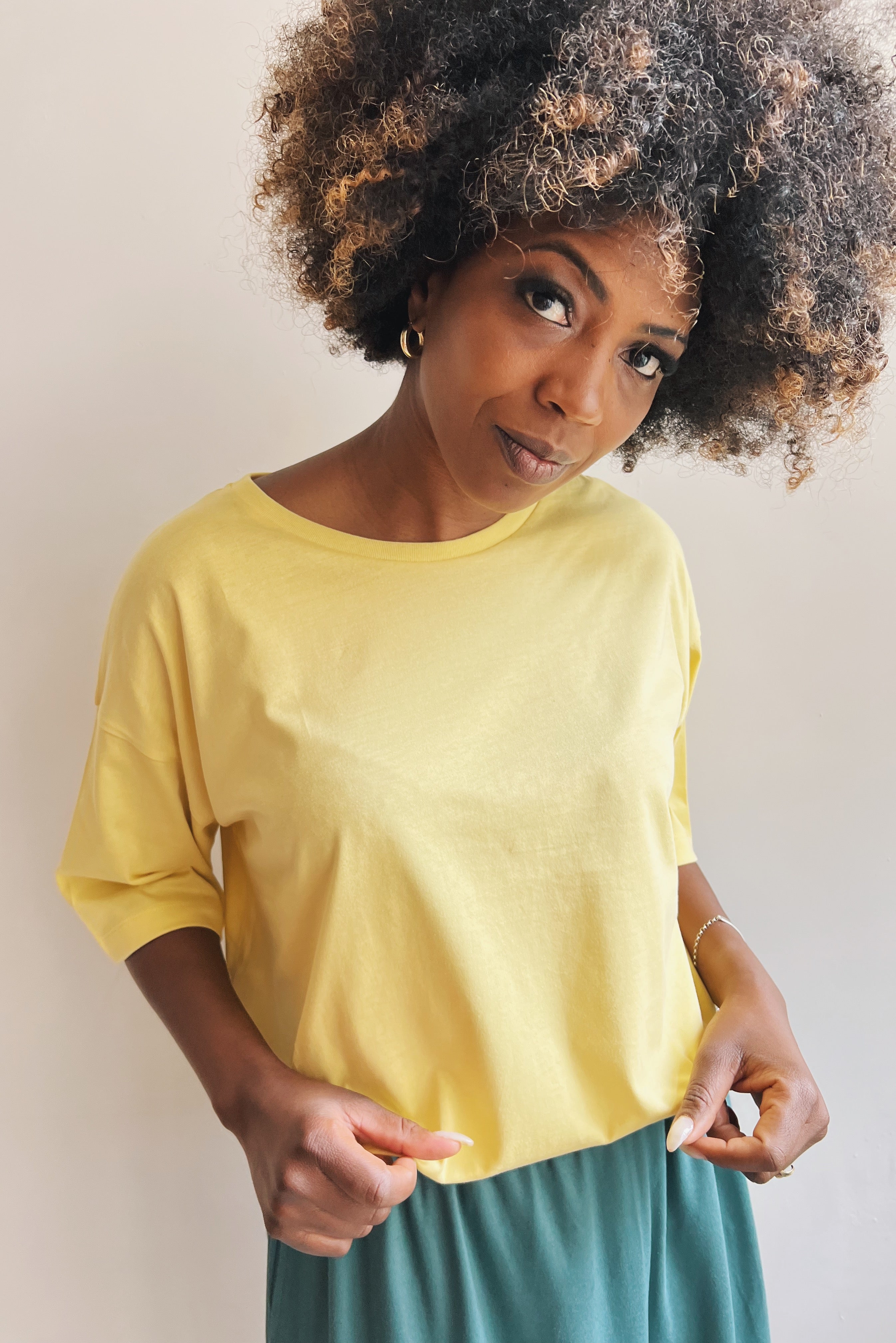 the dão store - Boyfriend T-Shirt Millie - Yellow - T-shirts | Tops