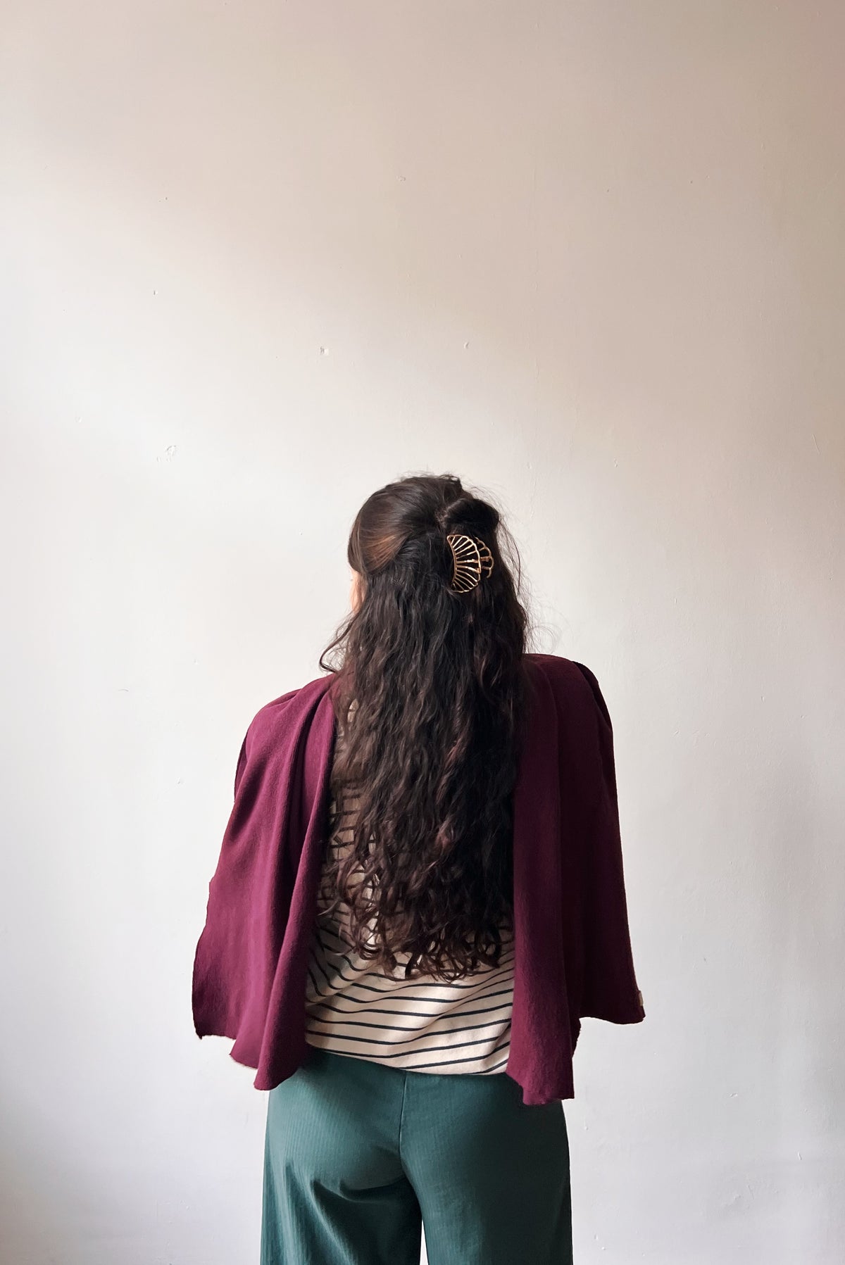 Knitted Scarf - Aubergine
