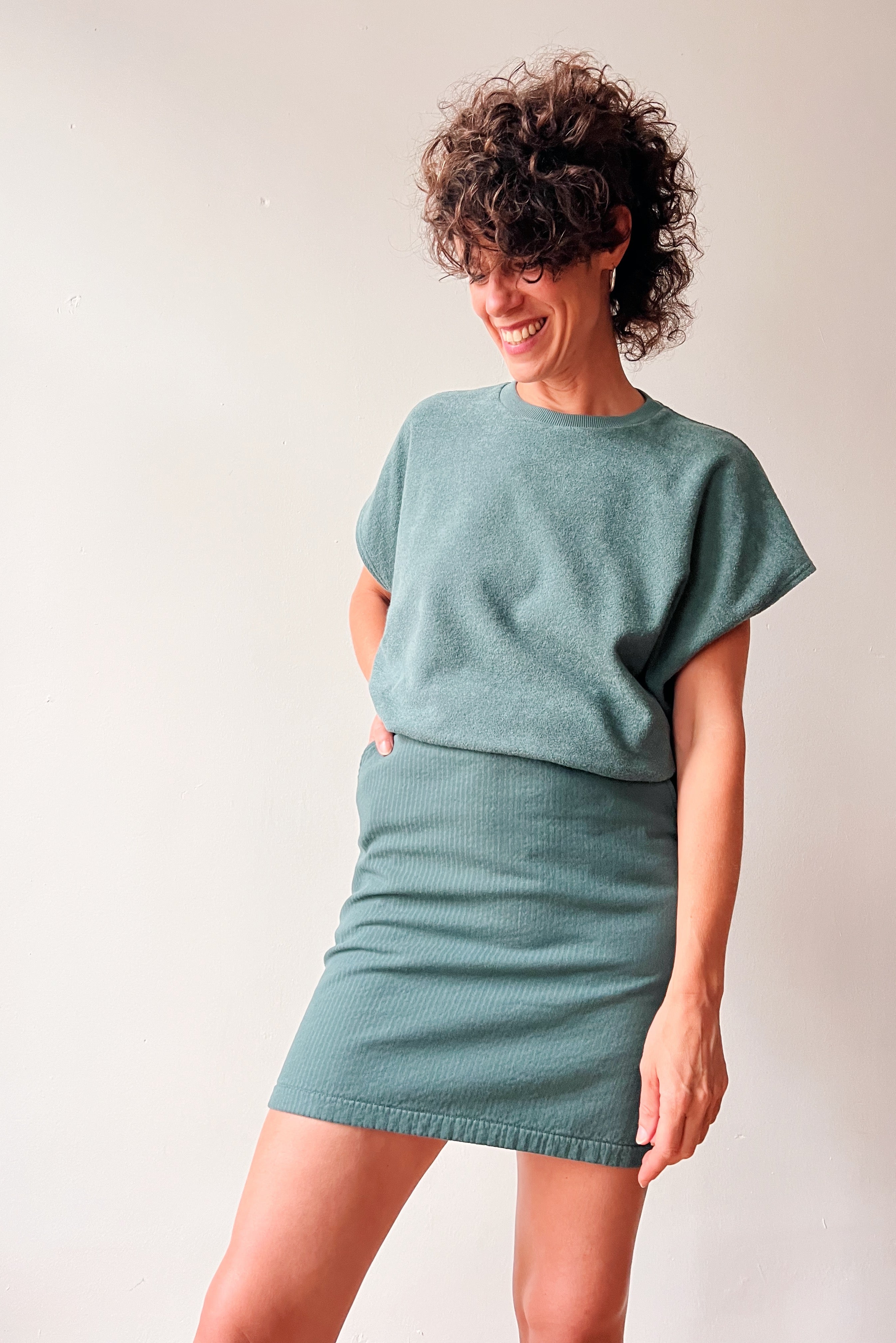 Sleeveless Sweater Ayla - Sage Terry
