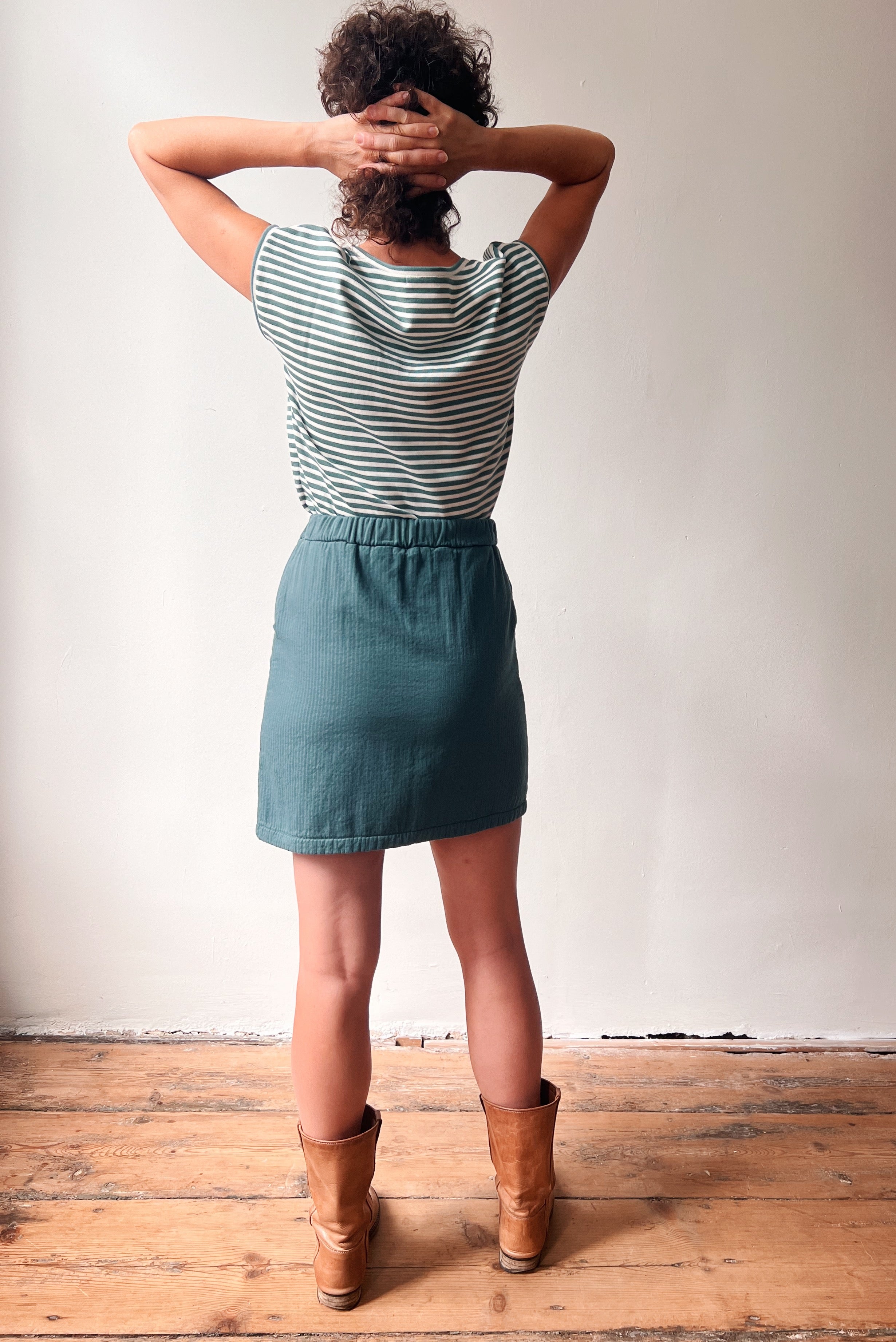 Skirt Erin - Reversed Corduroy - Sage