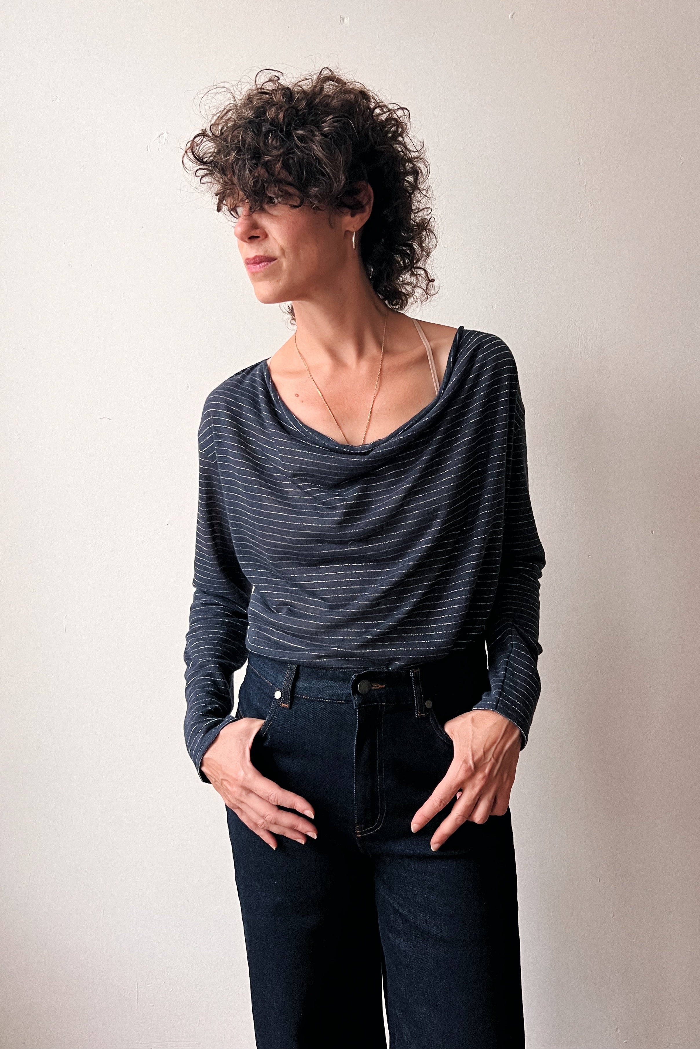 Longsleeve Yonna - Indigo Silver
