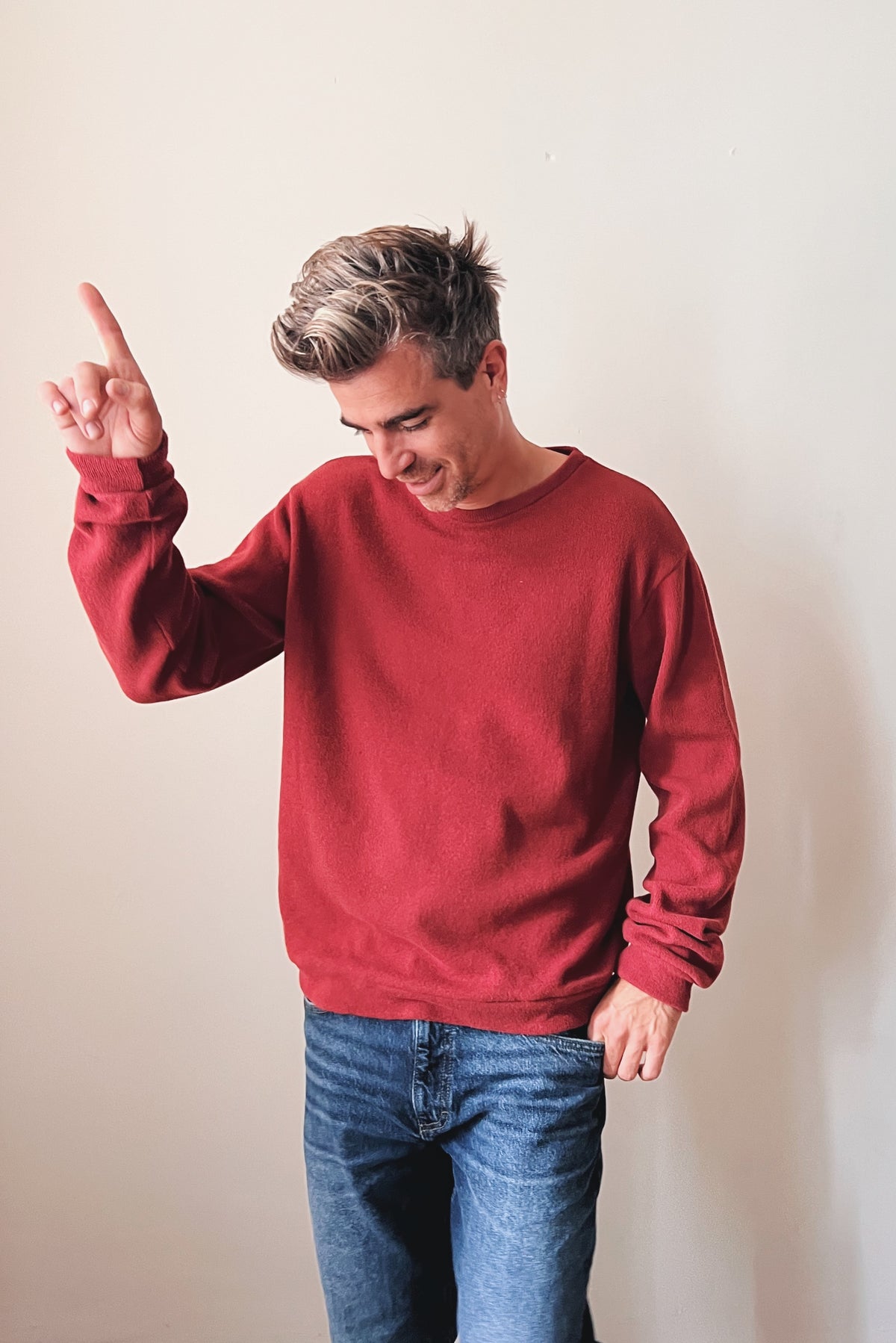 Knitted Sweater Jonas - Brick Red