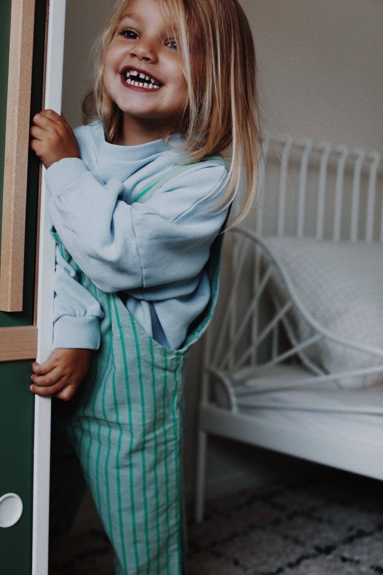 the dão store - [dao x eva] Salopette Willo - Green Stripes Kids - Pants | Jumpsuits