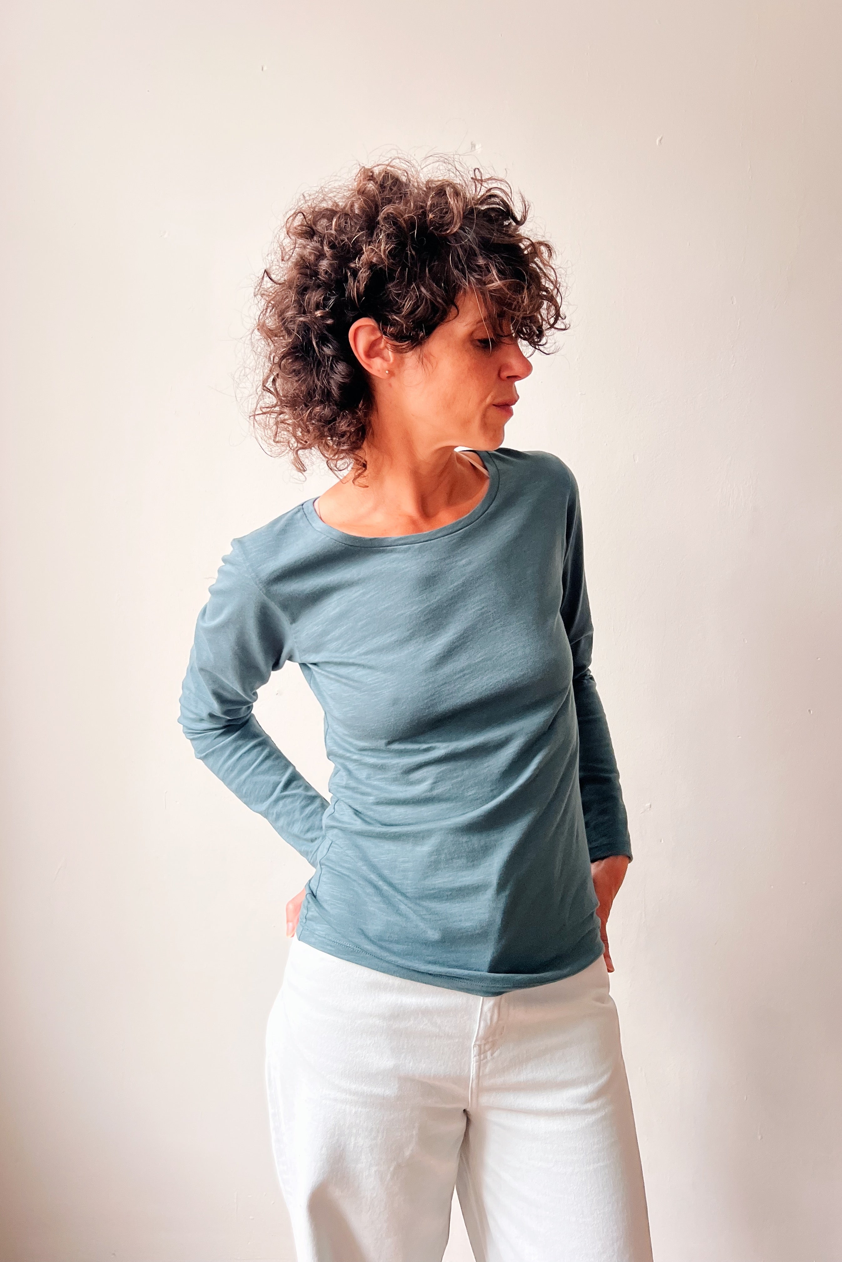 Longsleeve Iris - Deep Sage Flamé
