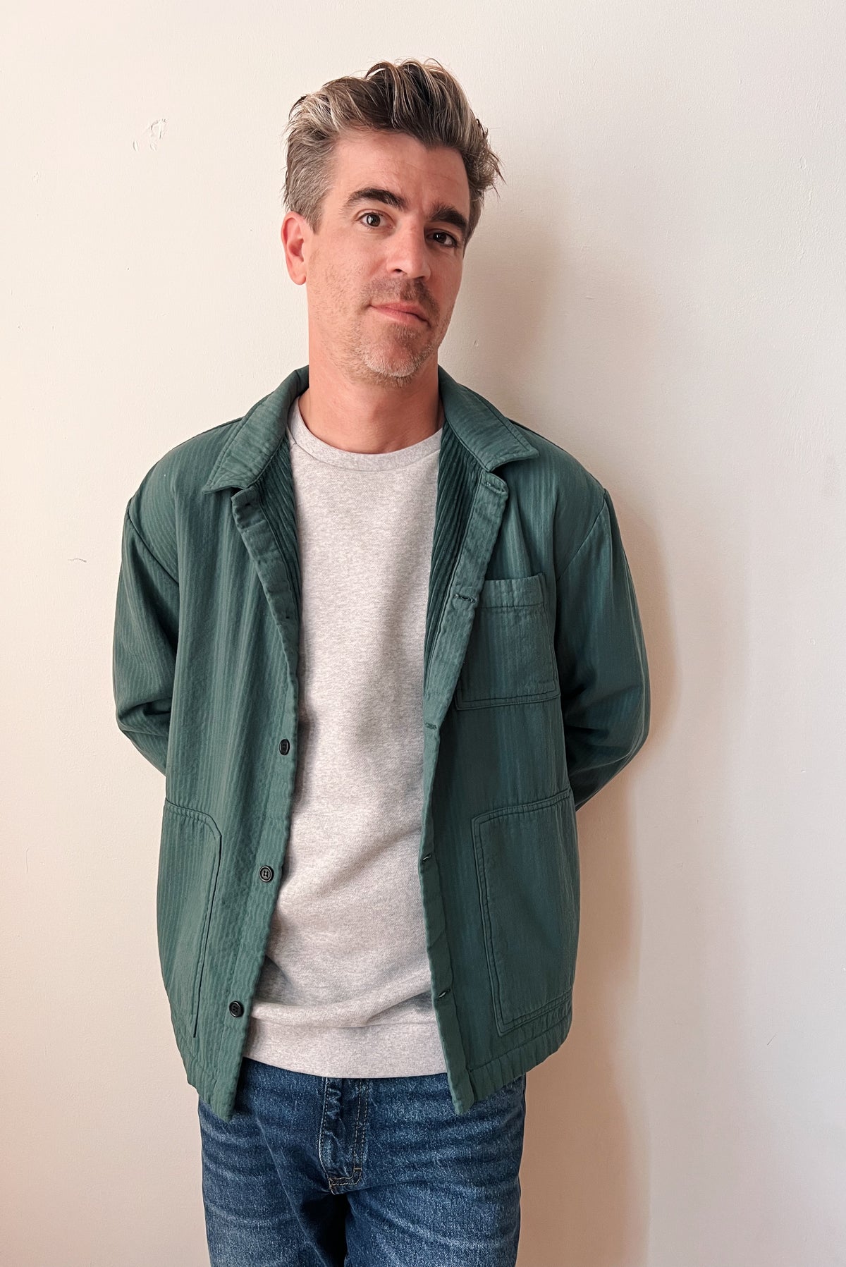 Overshirt Jude - Reversed Corduroy - Sage