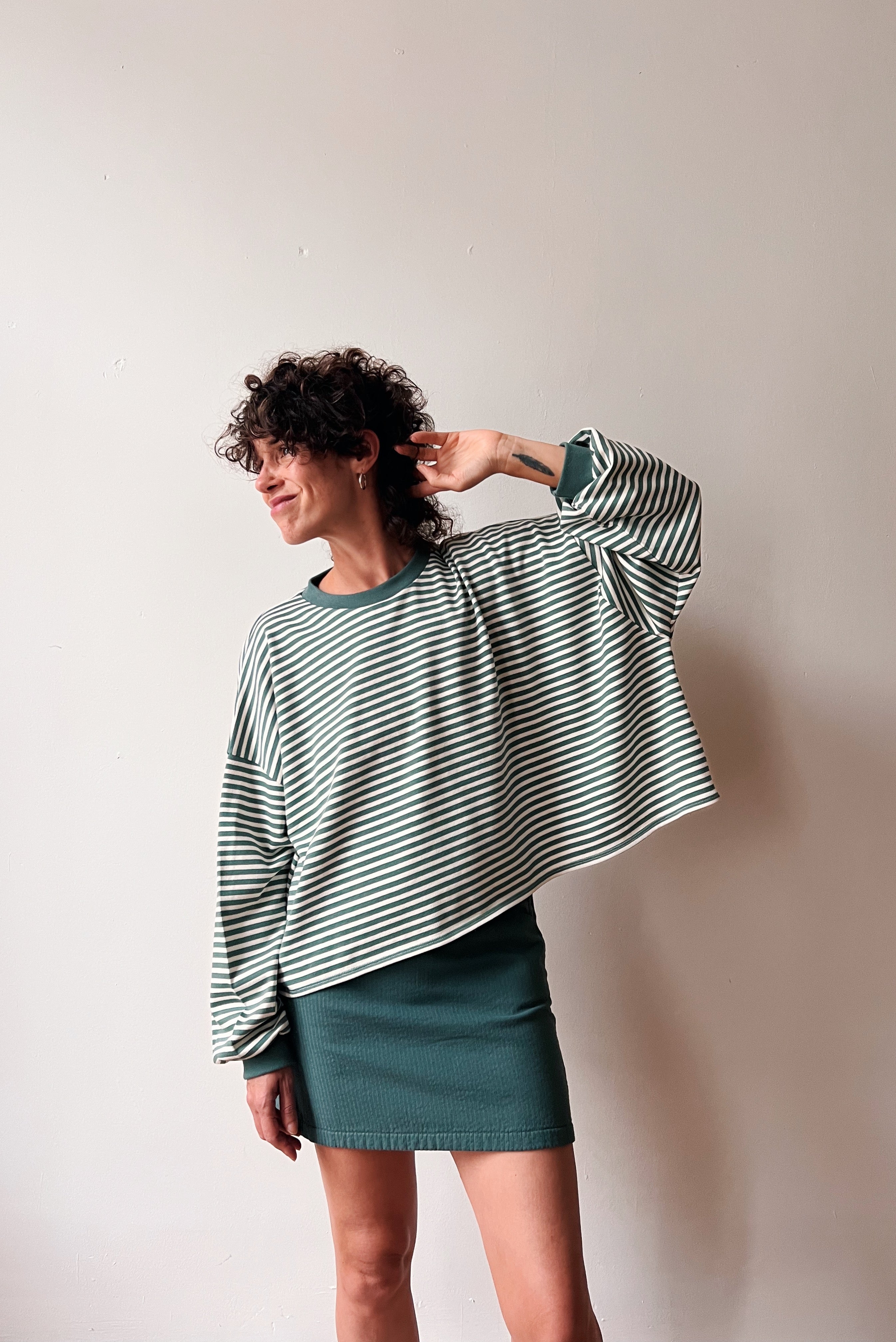 Skirt Erin - Reversed Corduroy - Sage