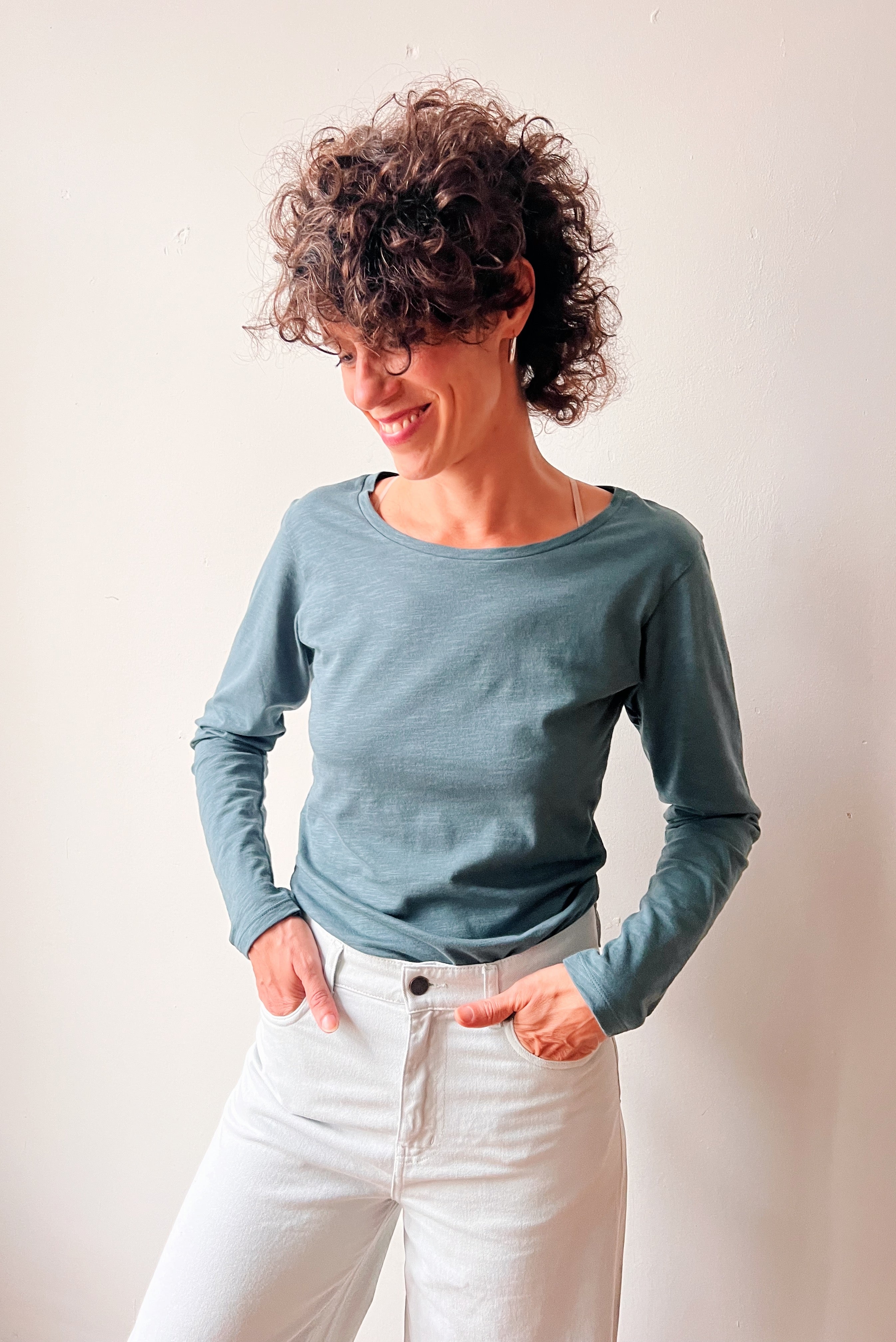 Longsleeve Iris - Deep Sage Flamé