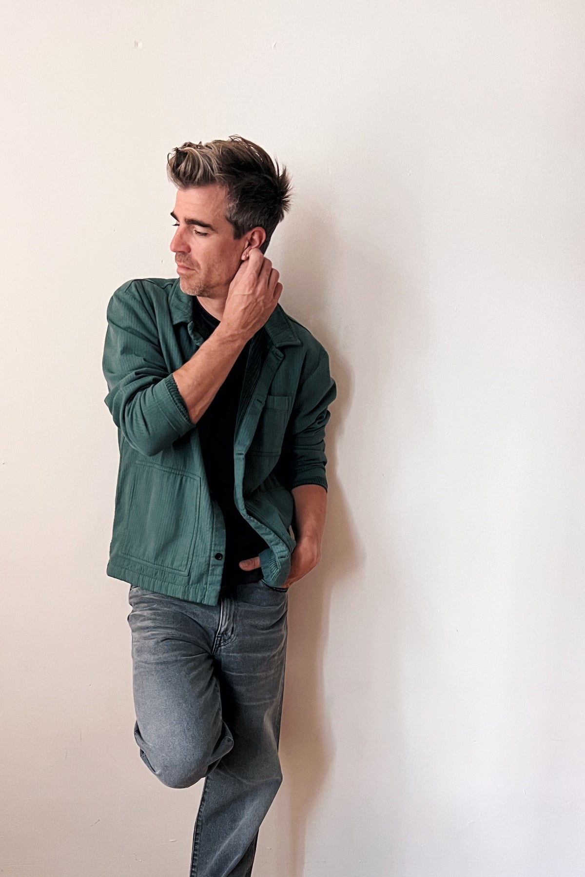 Overshirt Jude - Reversed Corduroy - Sage