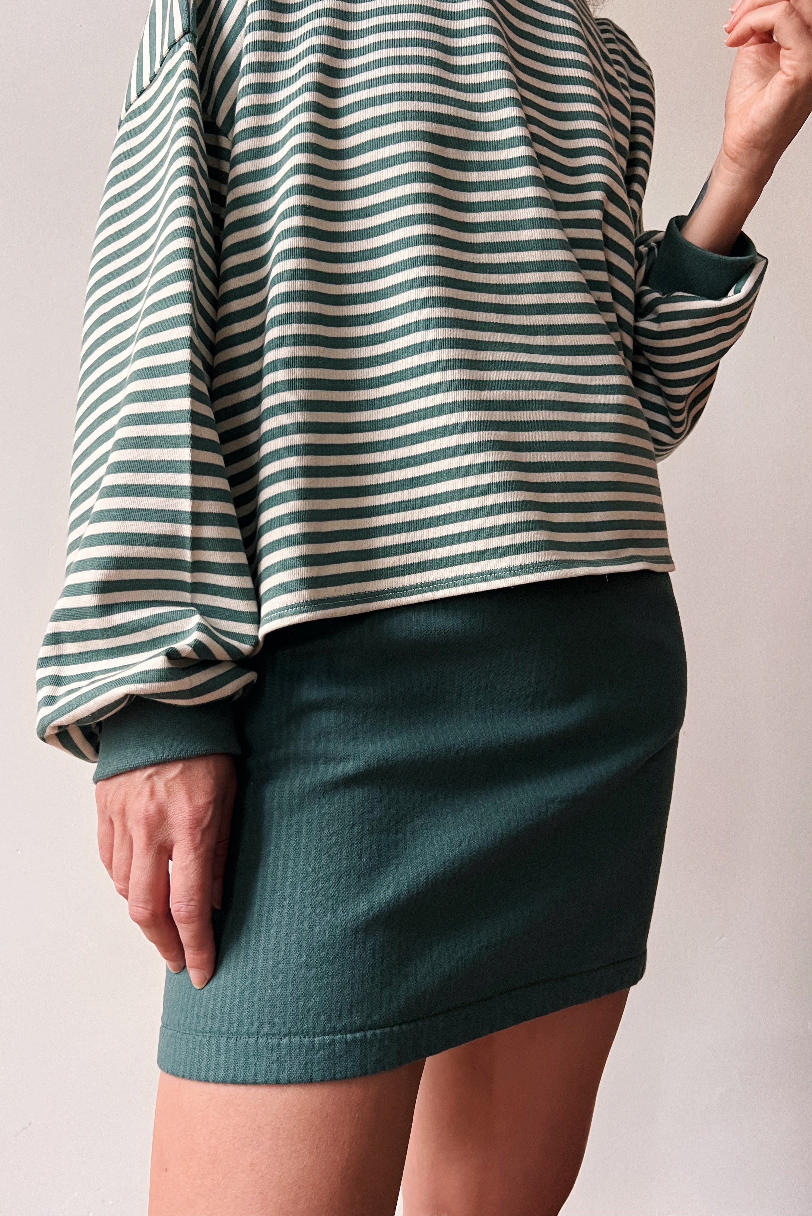 Sweater Bree - Sage Stripes