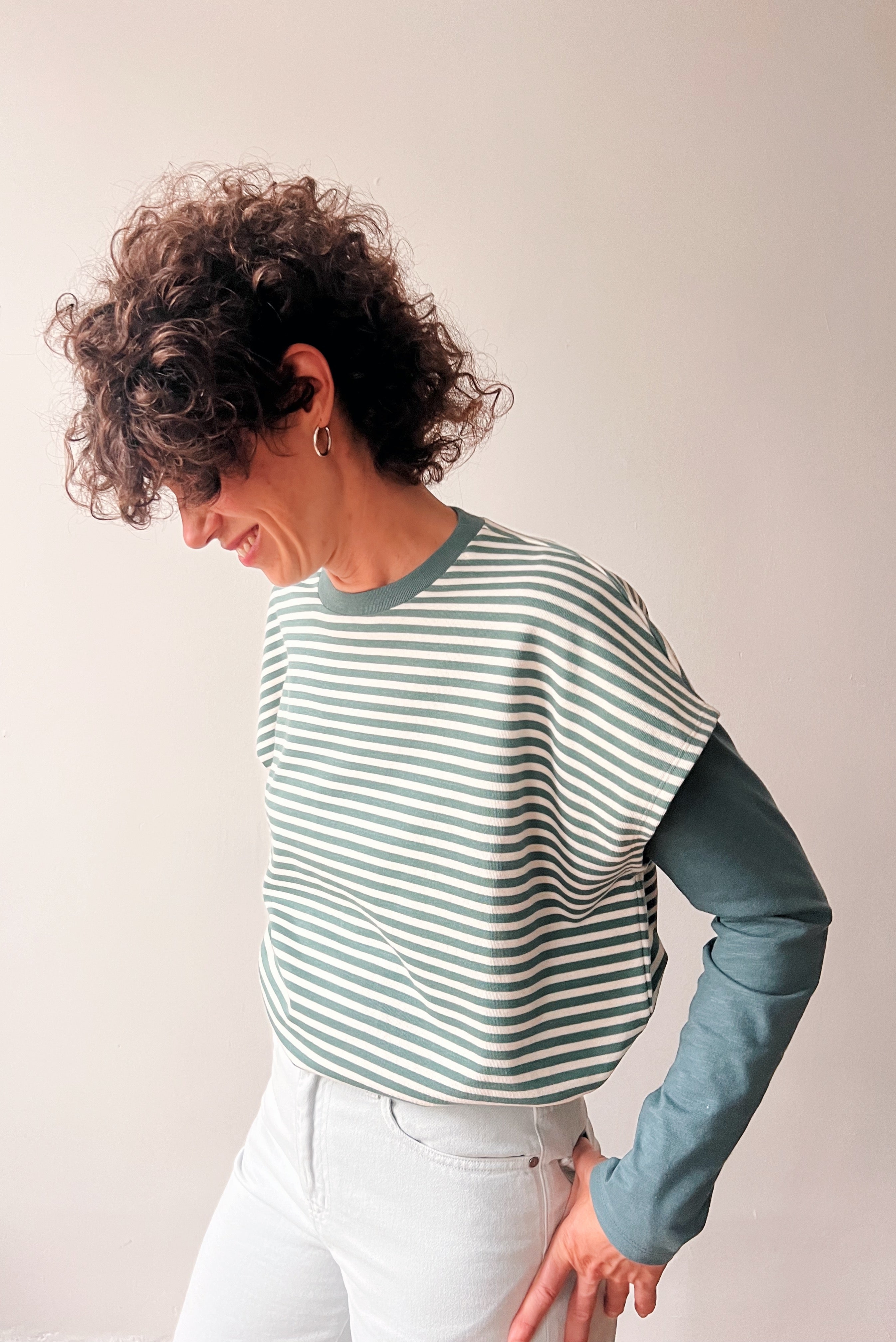 Longsleeve Iris - Deep Sage Flamé