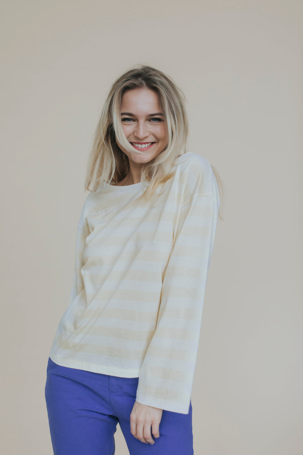 the dão store - Long Sleeve Audrey - Vanilla Stripes - T-shirts | Tops