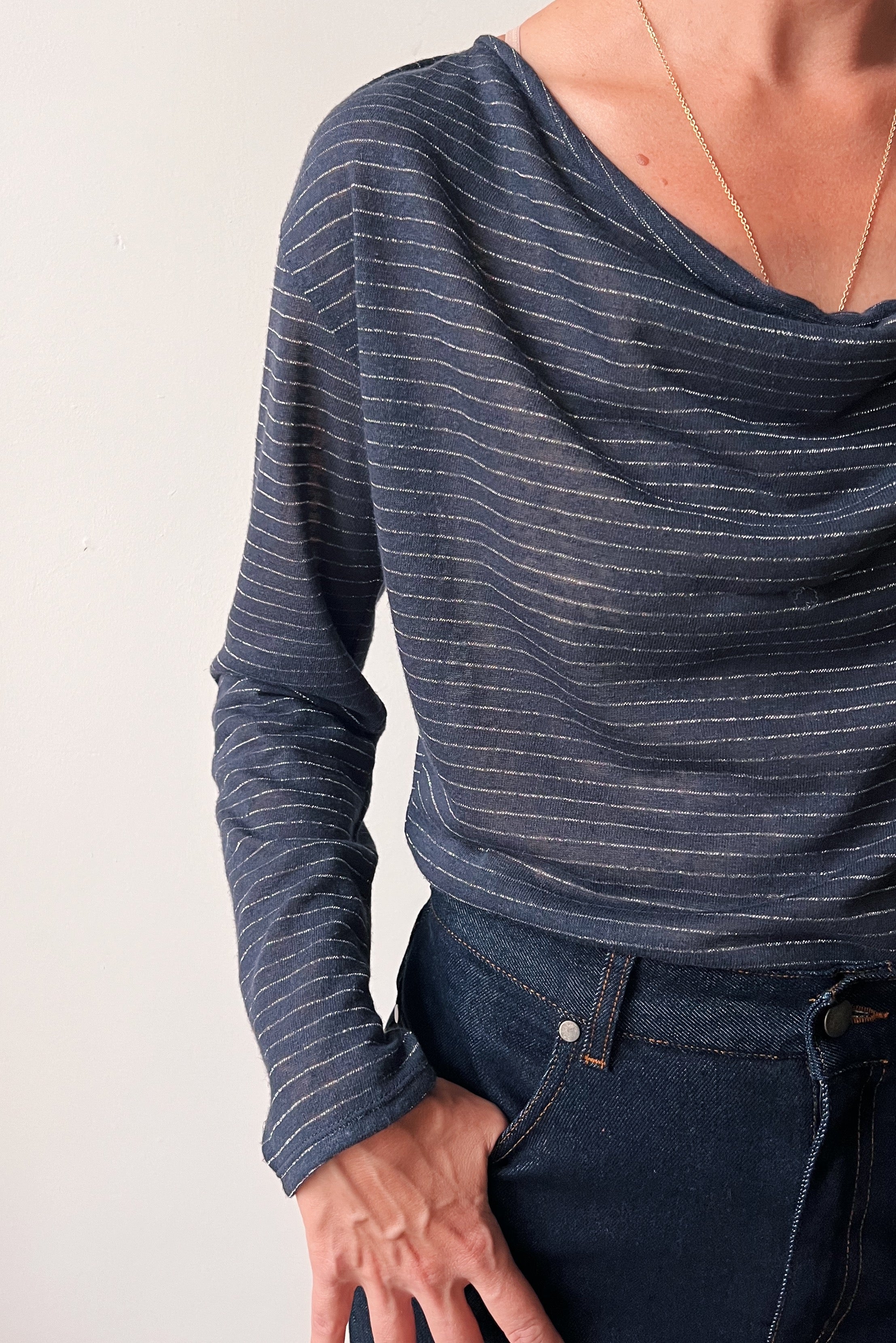 Longsleeve Yonna - Indigo Silver