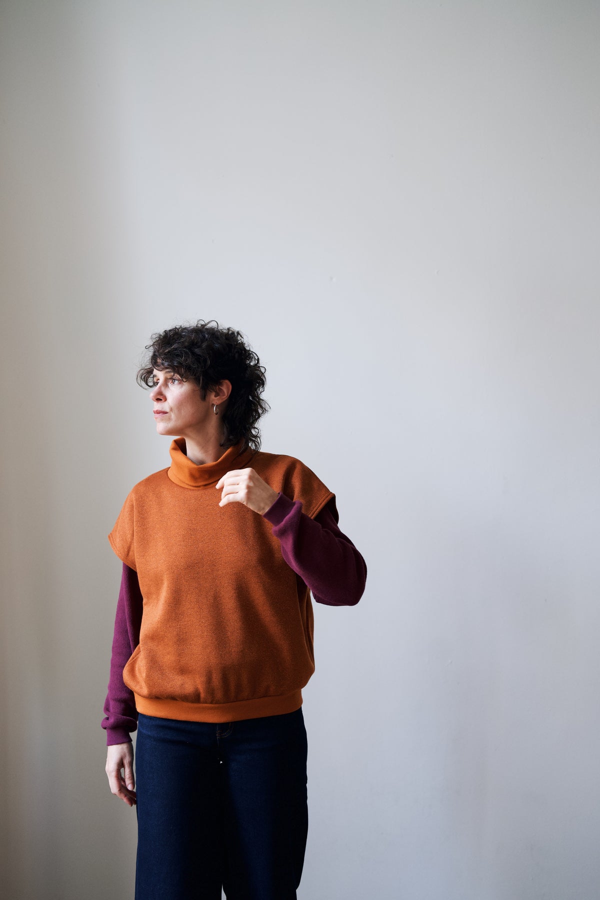**** PRESALE **** Sleeveless Turtlesweater Aiko - Pumpkin Sparkle