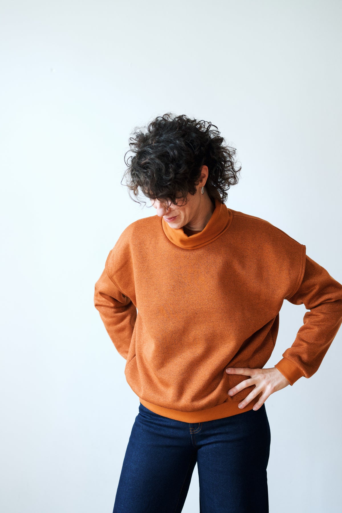 **** PRESALE **** Sleeveless Turtlesweater Aiko - Pumpkin Sparkle