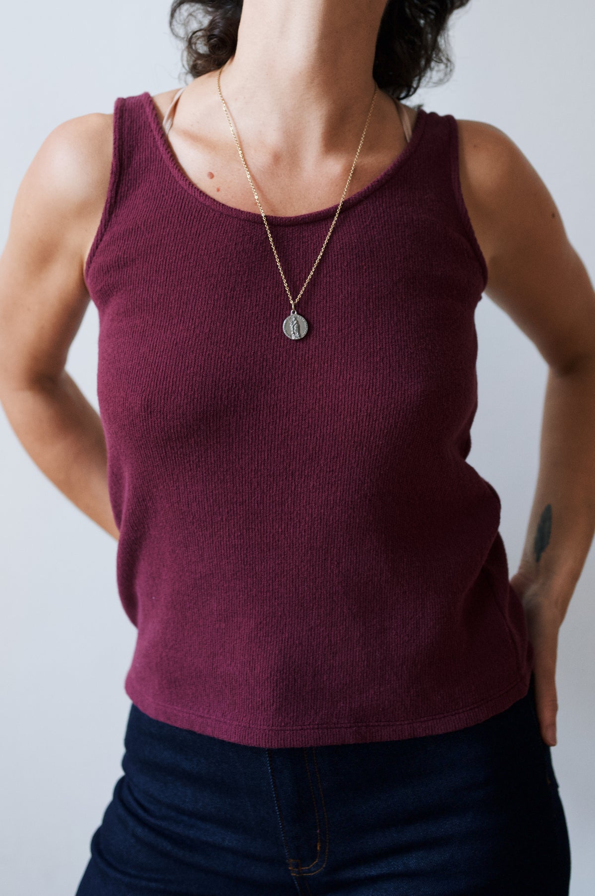 Knitted Top Sanchi - Aubergine