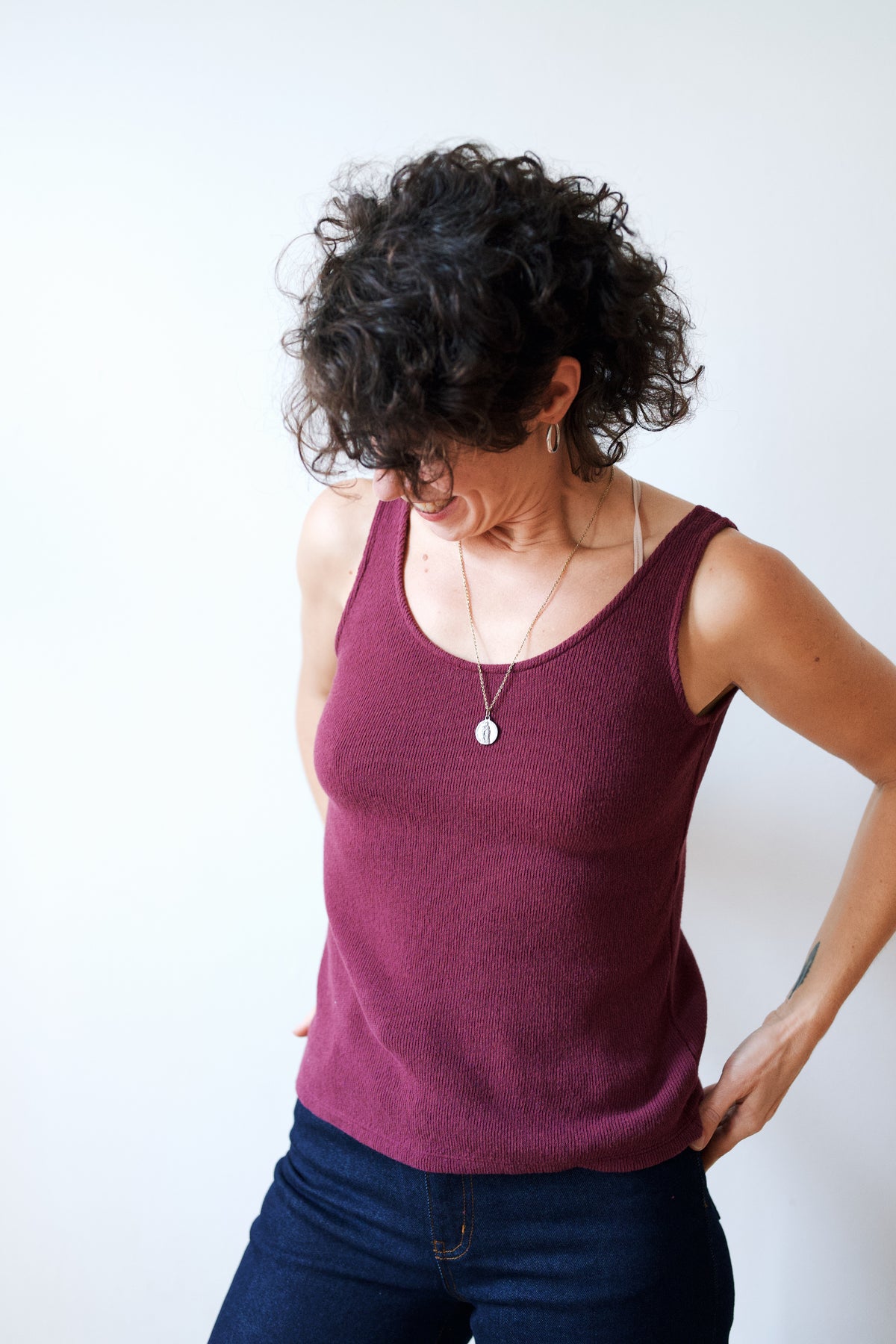 Knitted Top Sanchi - Aubergine