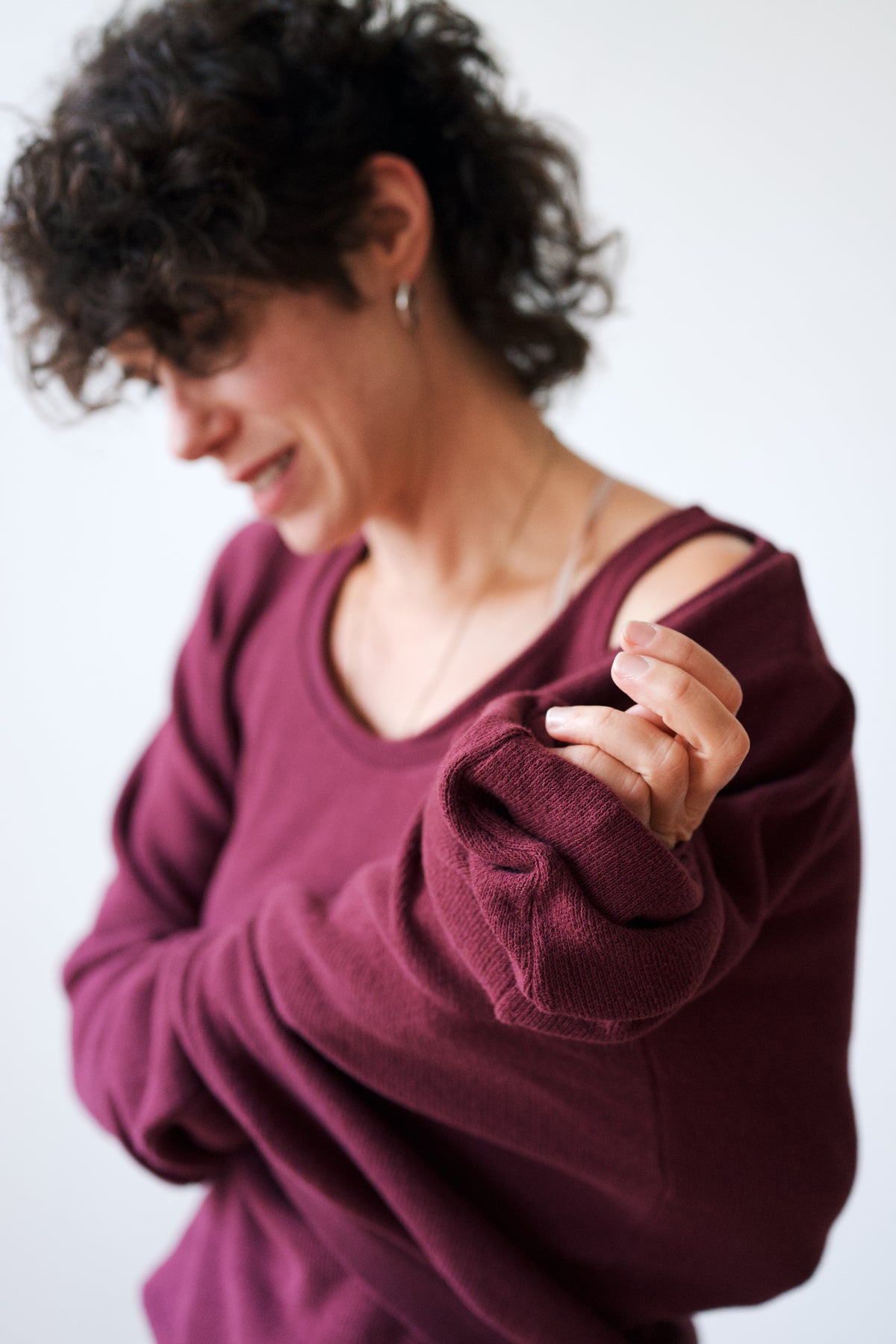 Knitted Top Sanchi - Aubergine