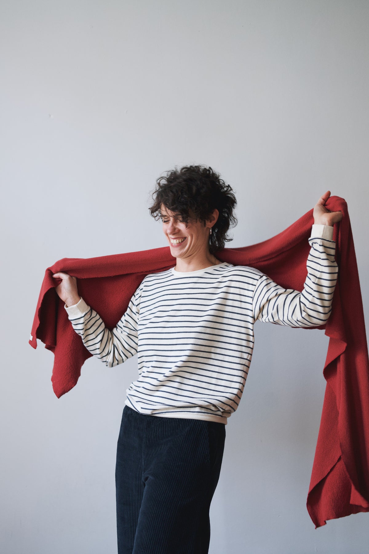 Sweatshirt Sam - Oat Grey Stripes