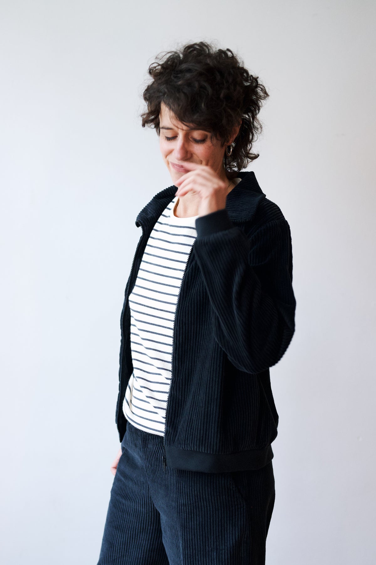 Sweatshirt Sam - Oat Grey Stripes