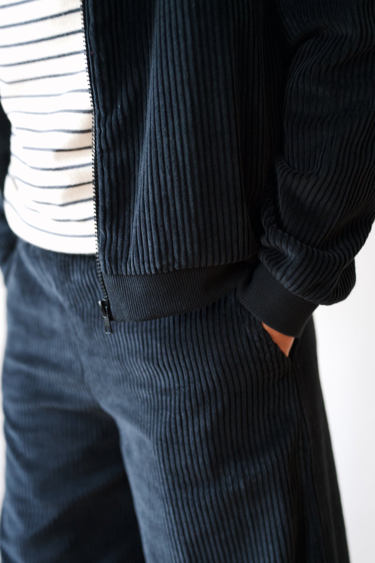 Wide Pants Marta - Corduroy - Charcoal