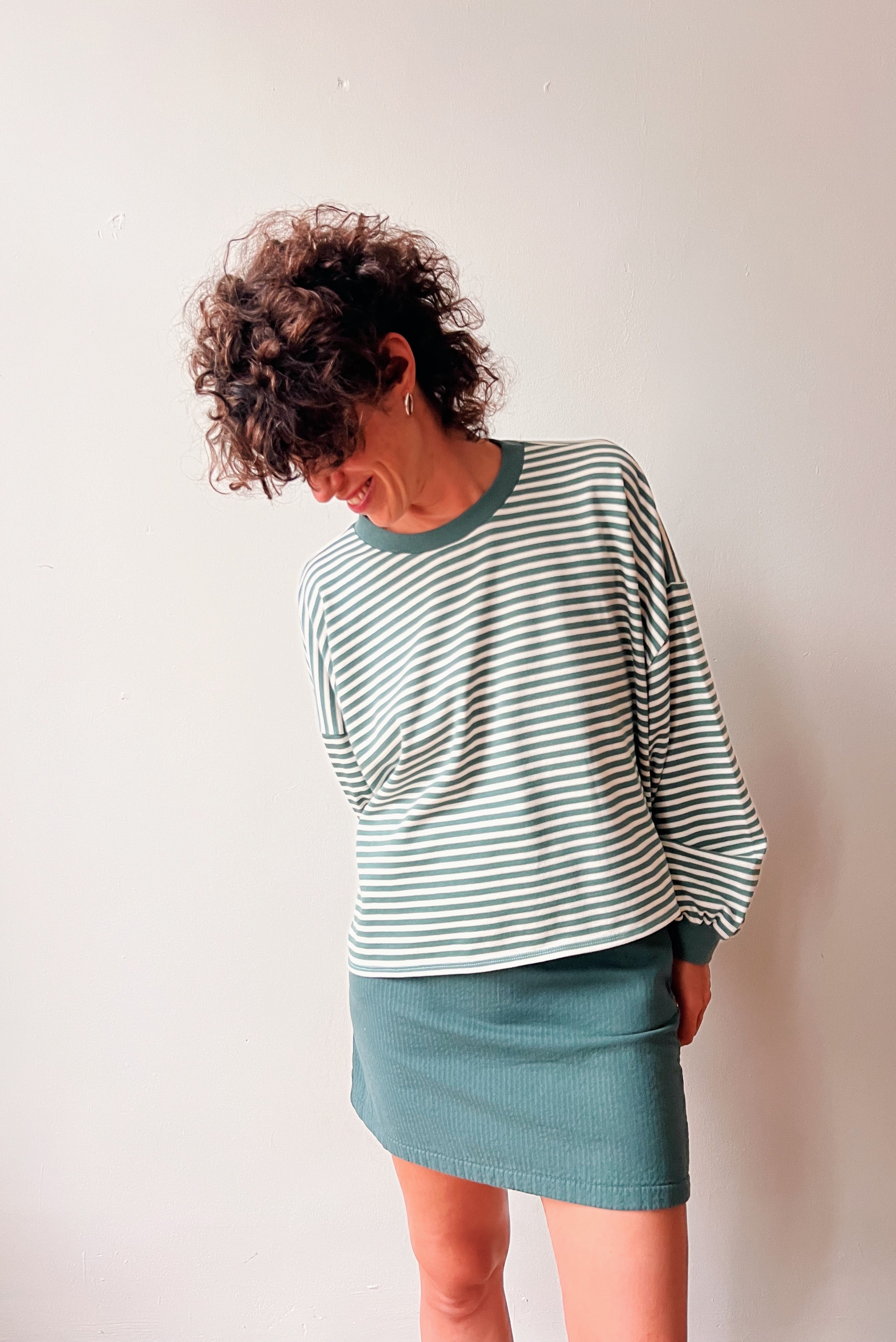 Skirt Erin - Reversed Corduroy - Sage