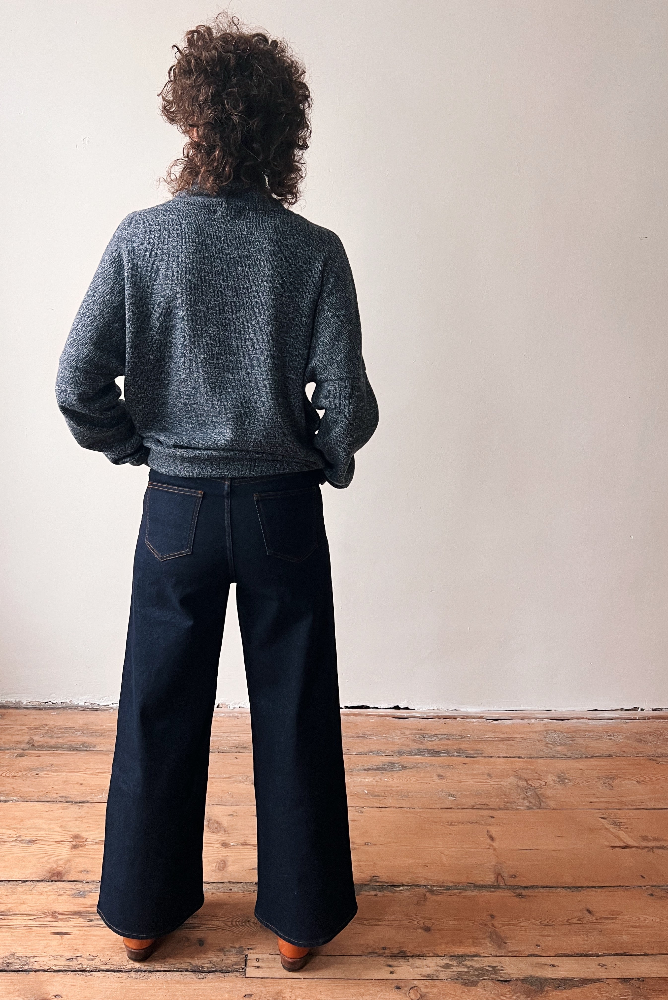 Knitted Sweater Irma - Grey Blue Melange