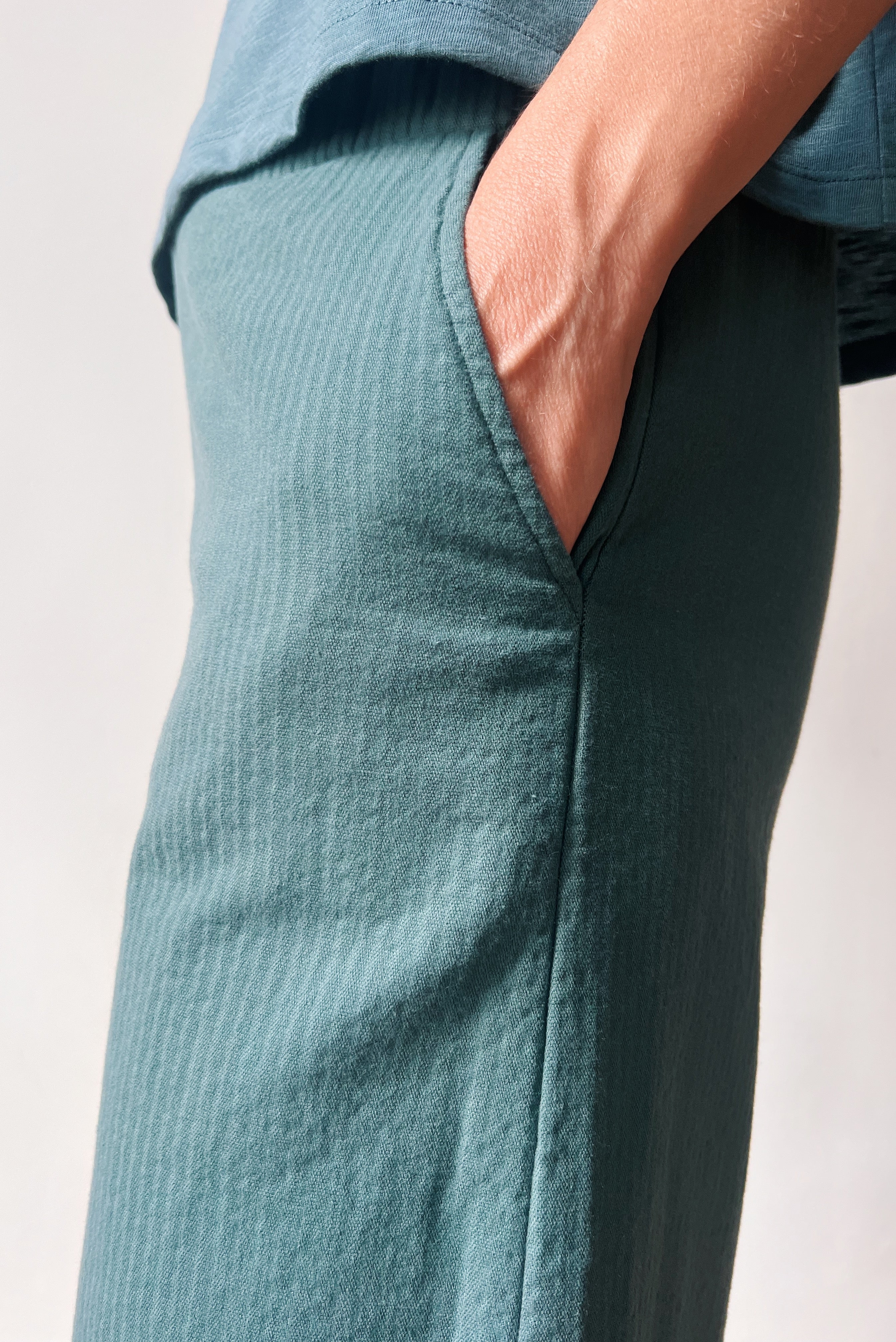 Wijde Broek Marta - Reversed Corduroy - Sage