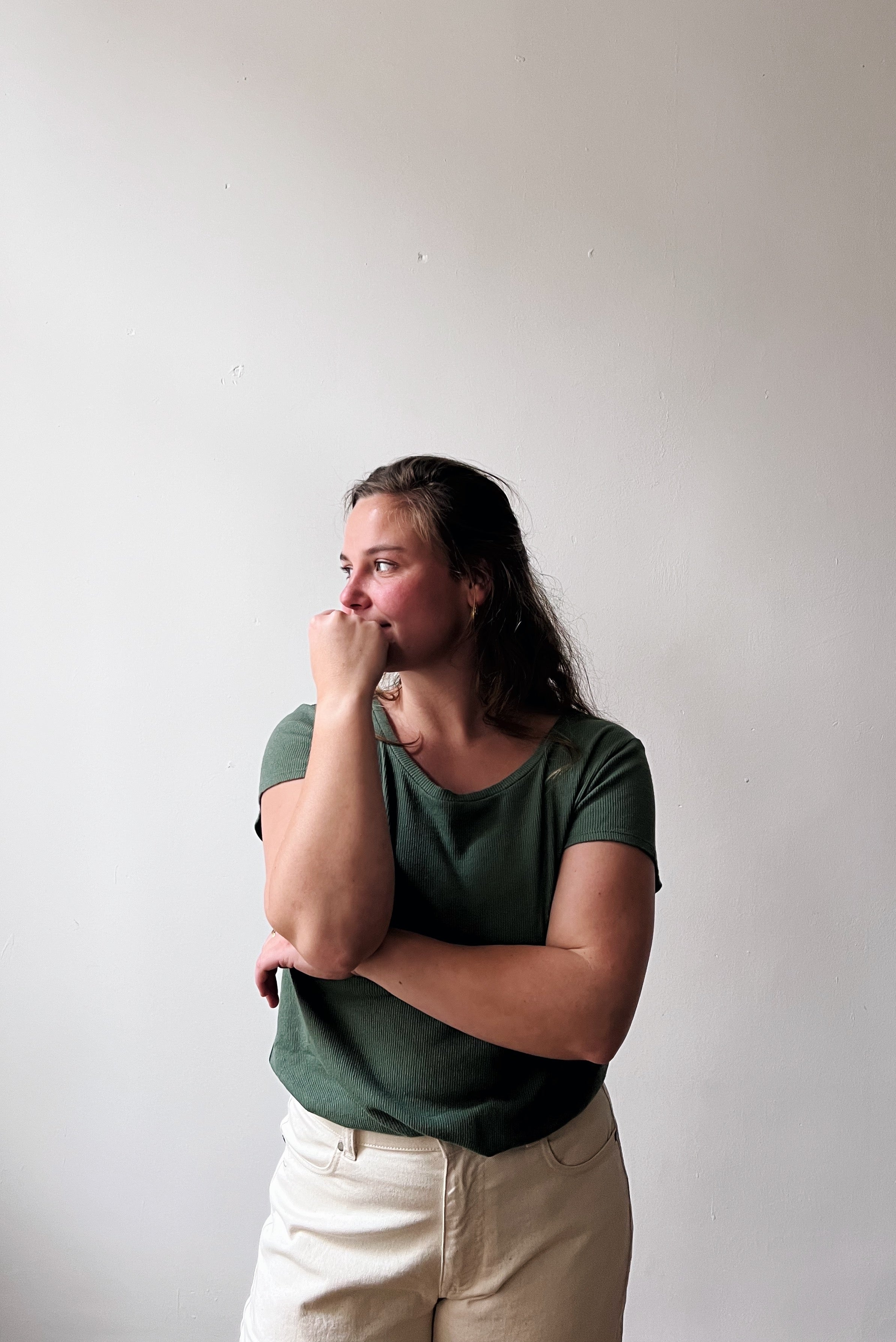 T-Shirt Lea - Basil Rib