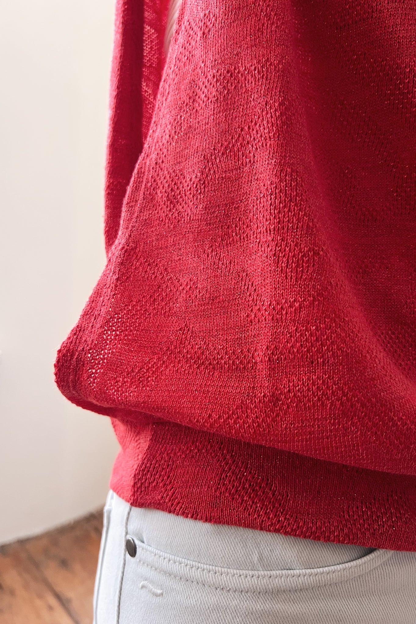 Mouwloze Sweater Sienna - Coral Jacquard