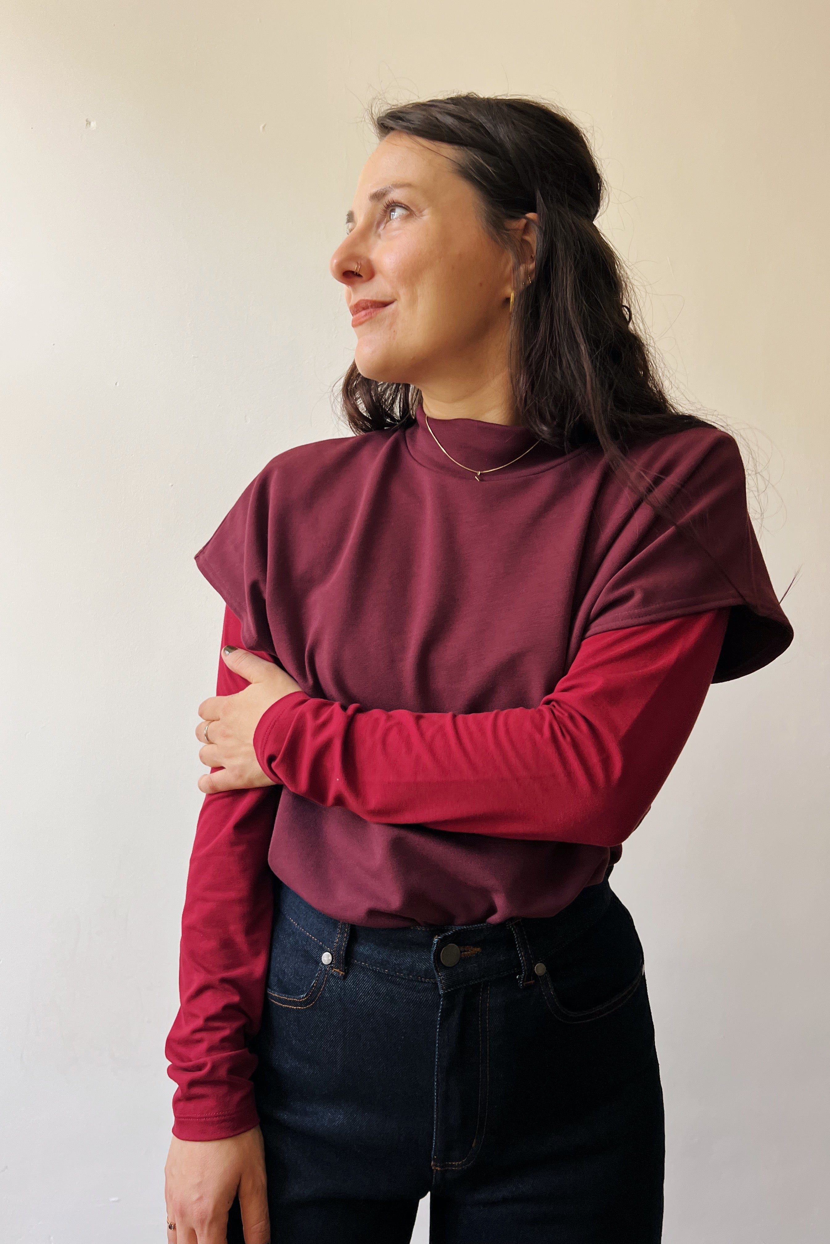 Sleeveless Sweater Ayla - Aubergine