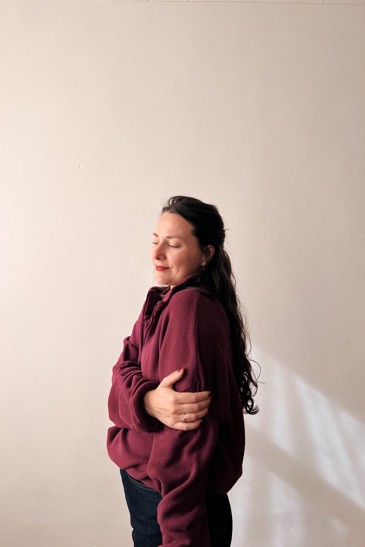 Knitted Sweater Bea - Aubergine