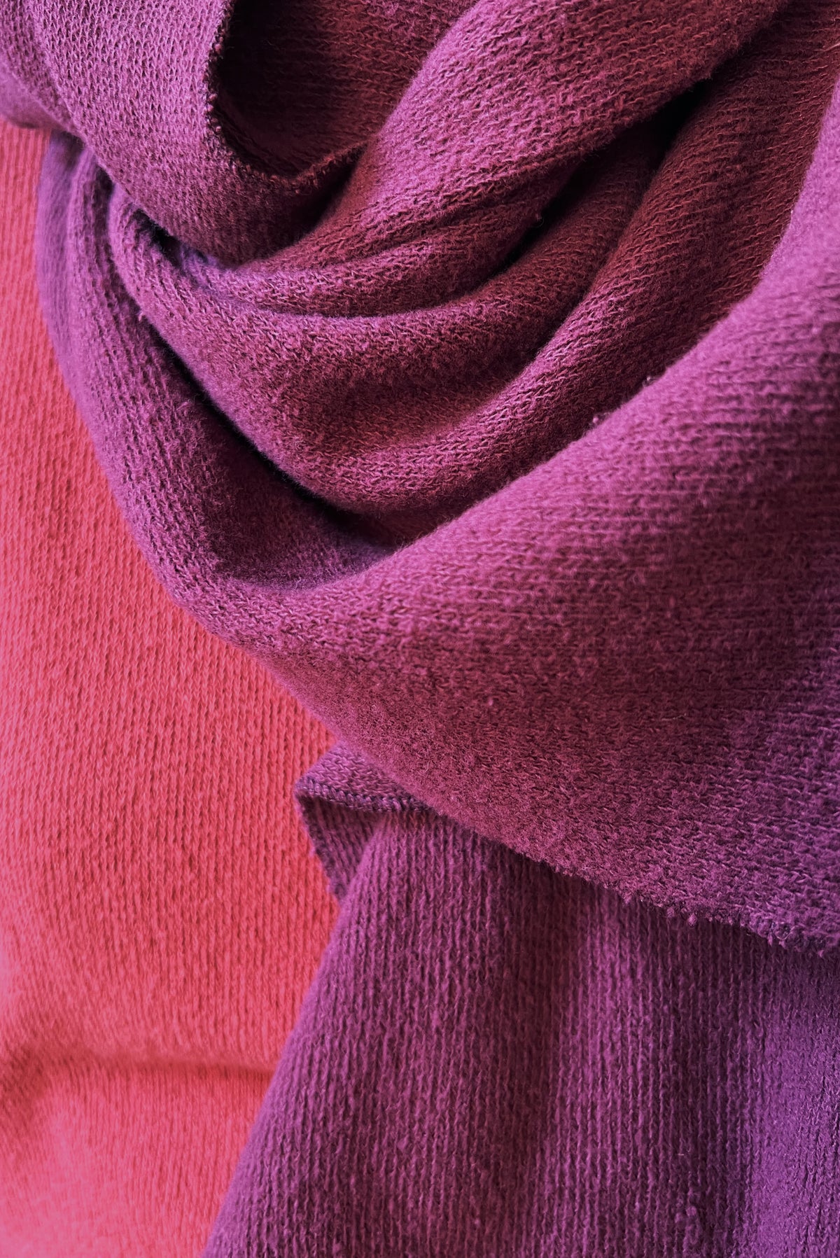 Knitted Scarf - Aubergine