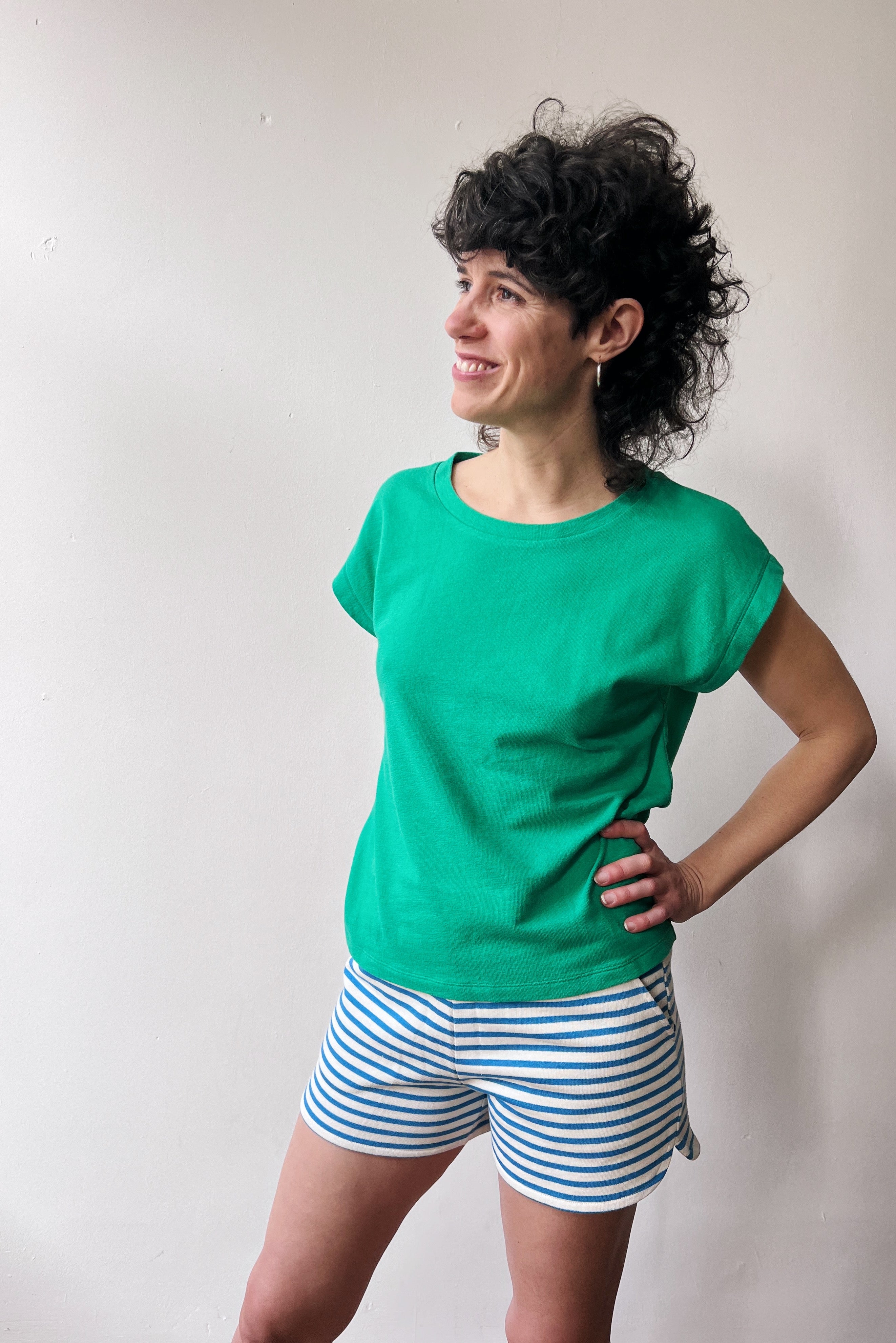 Short Nala - Bright Blue Stripes