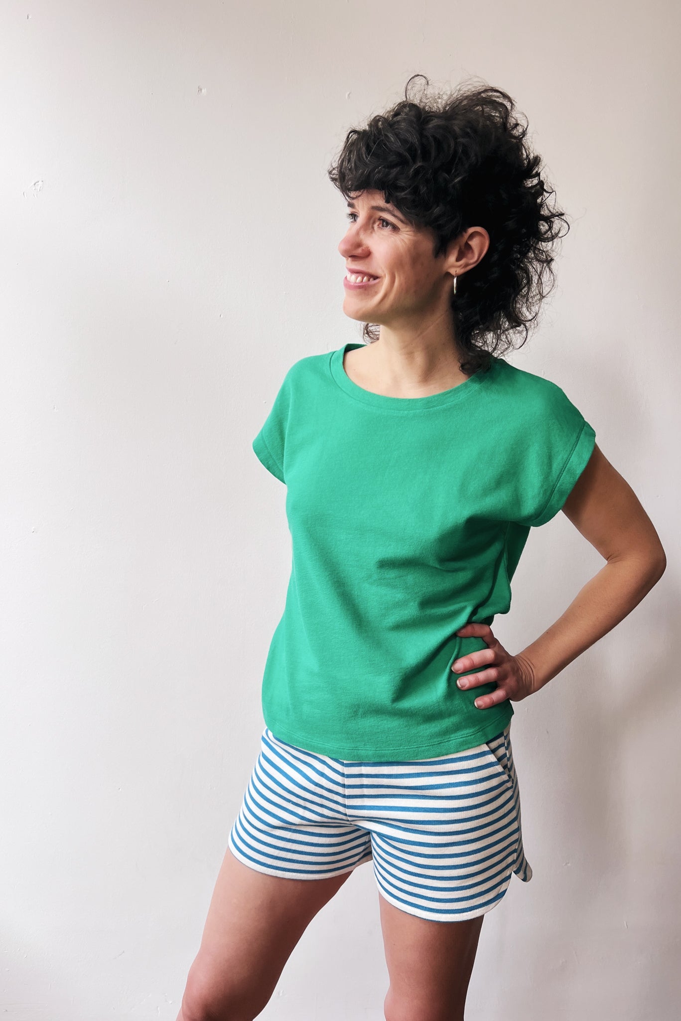 Short Nala - Bright Blue Stripes