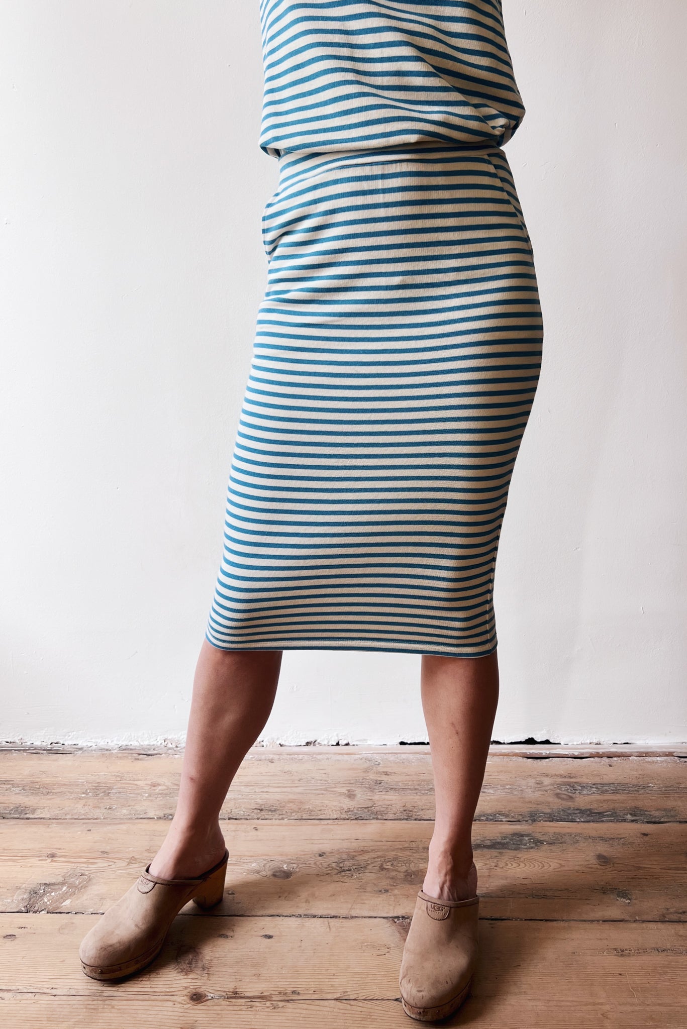 Skirt Olivia - Bright Blue Stripes