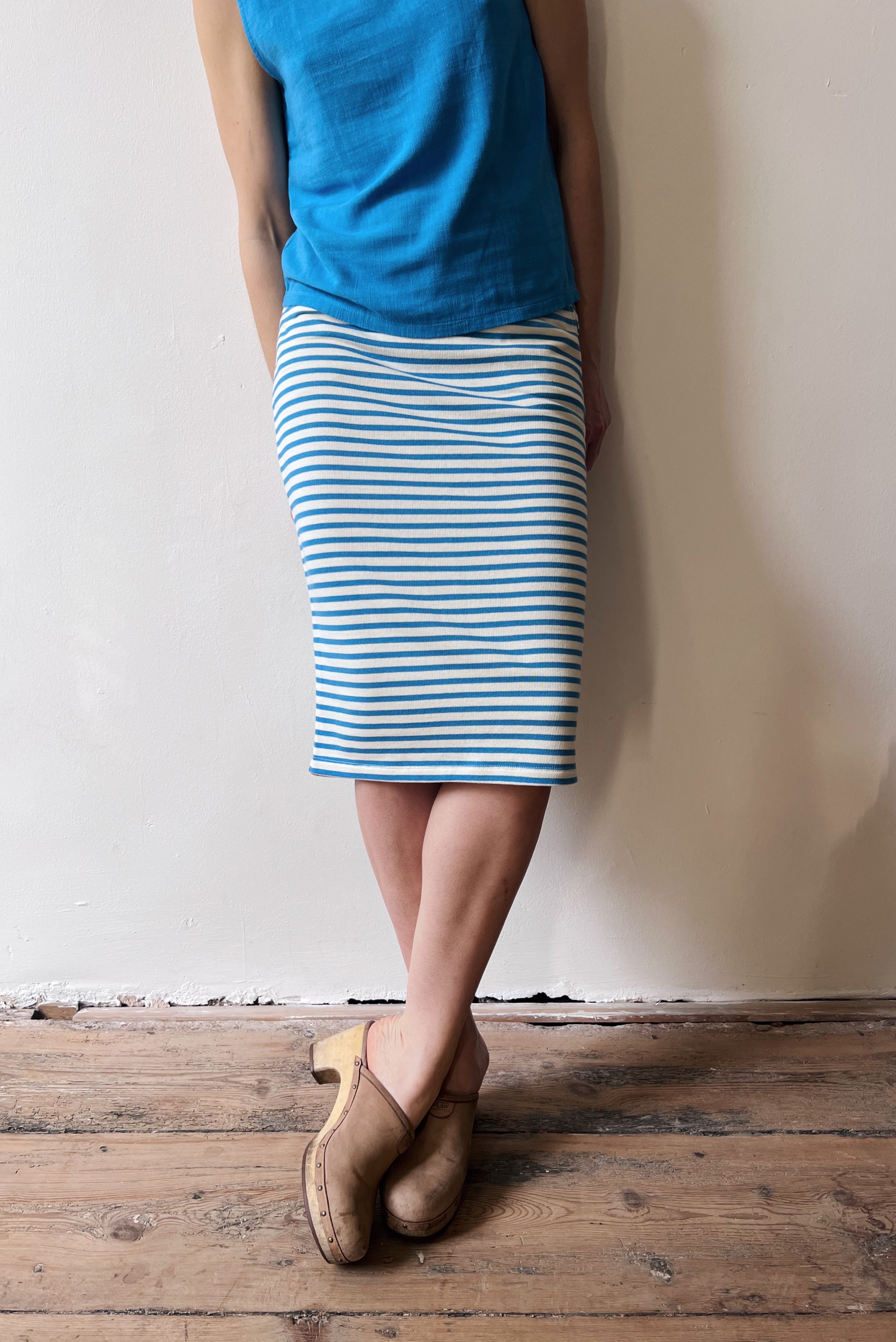 Skirt Olivia - Bright Blue Stripes