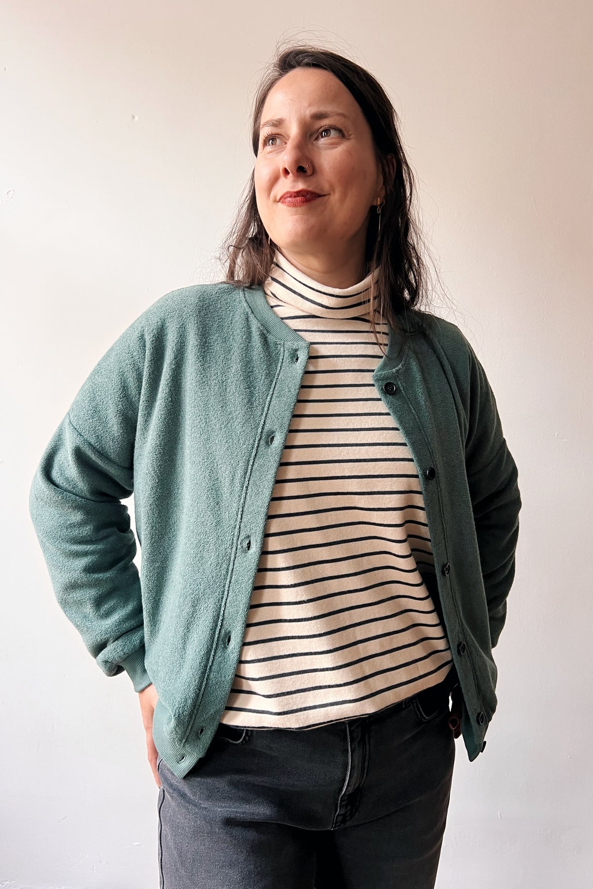Sweater Alba - Oat Grey Stripes