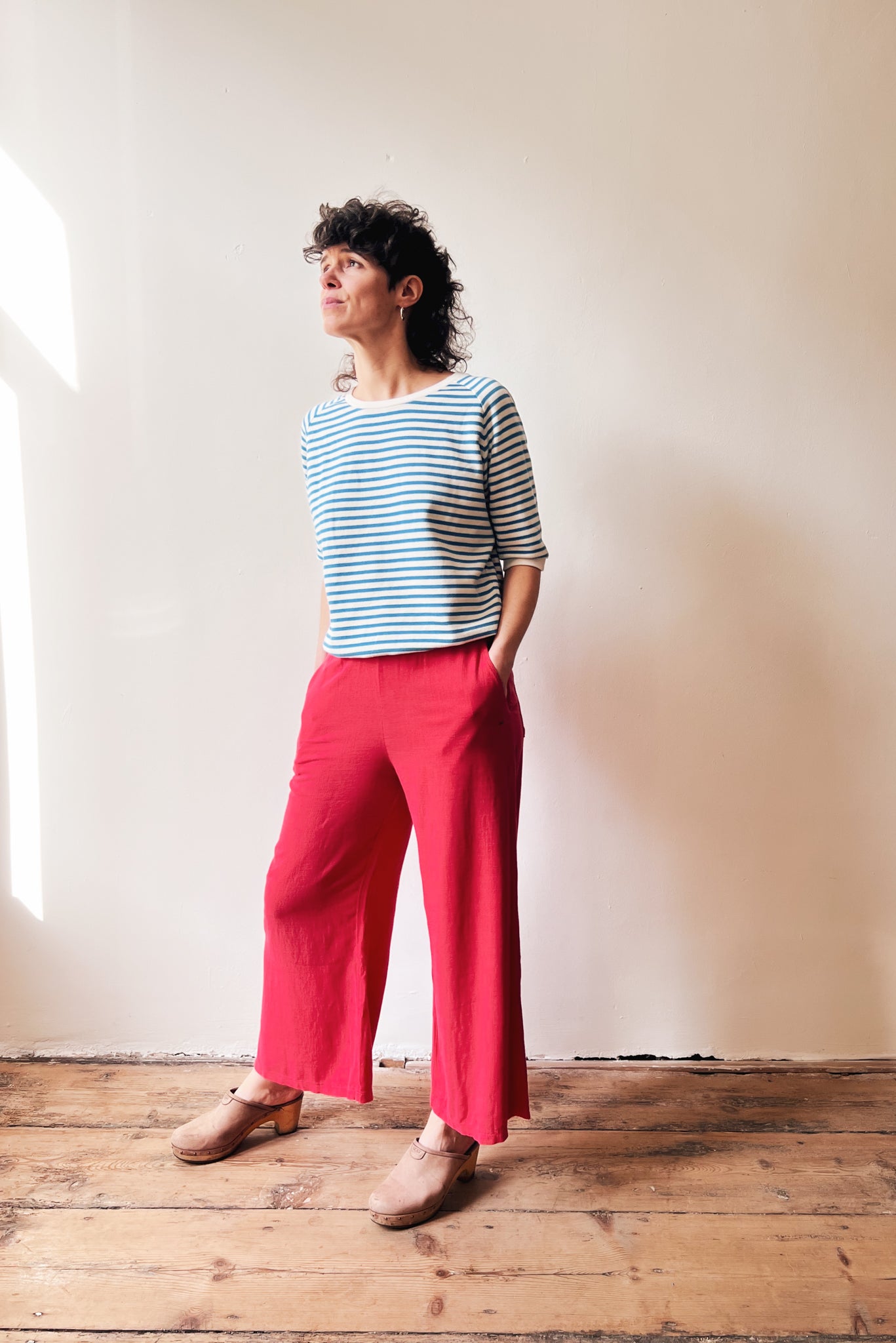 Wijde 7/8 Broek Mira - Coral