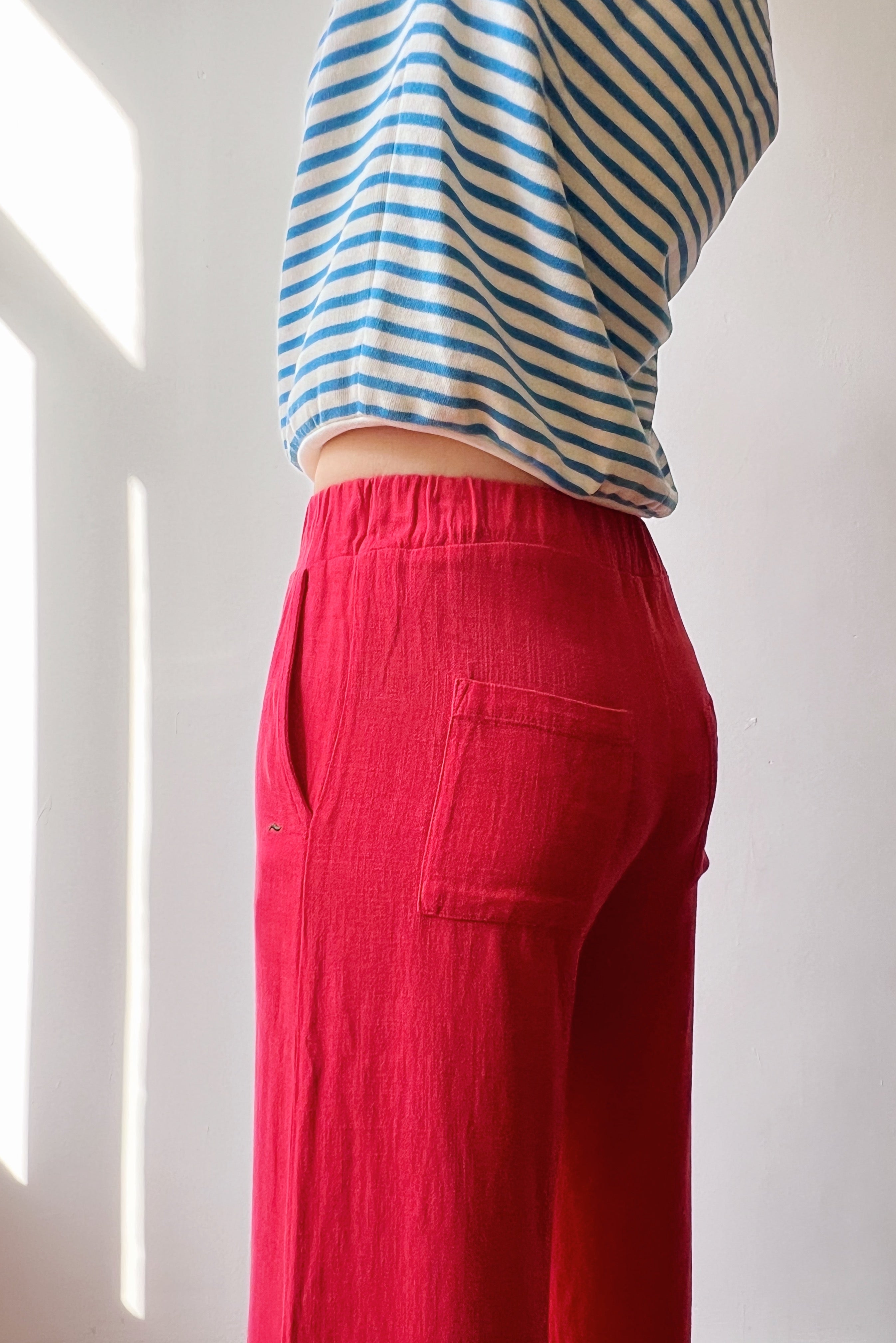 Wide 7/8 Pants Mira - Coral