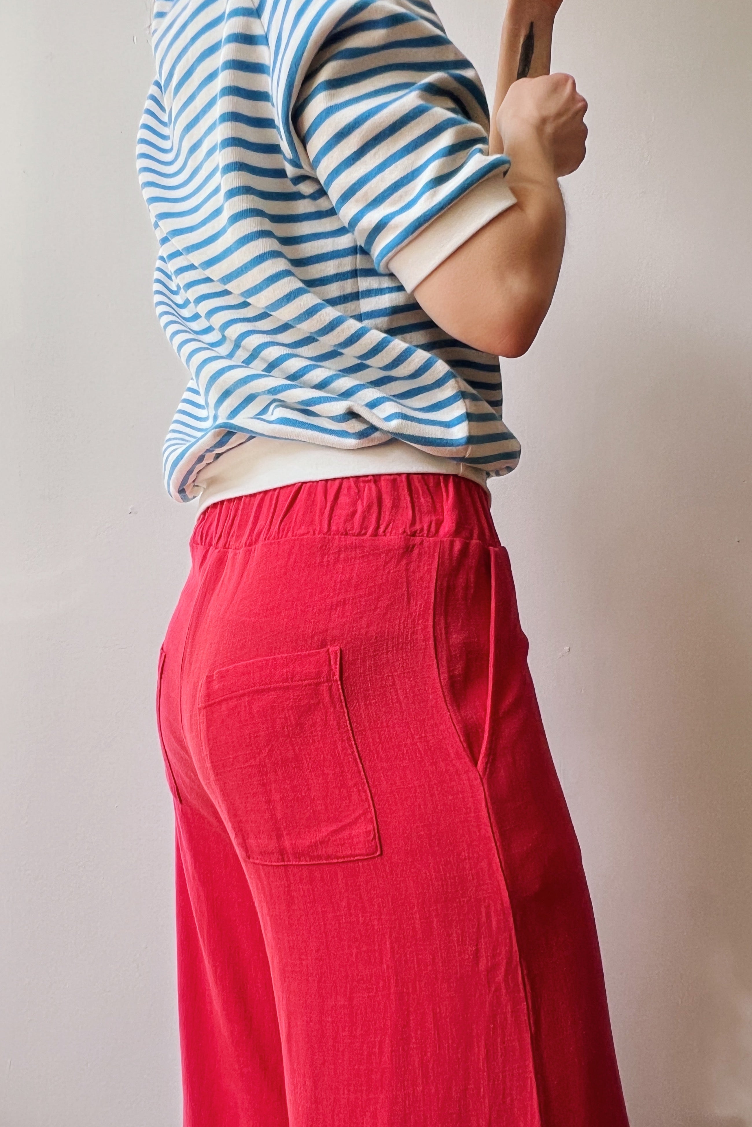 Wide 7/8 Pants Mira - Coral