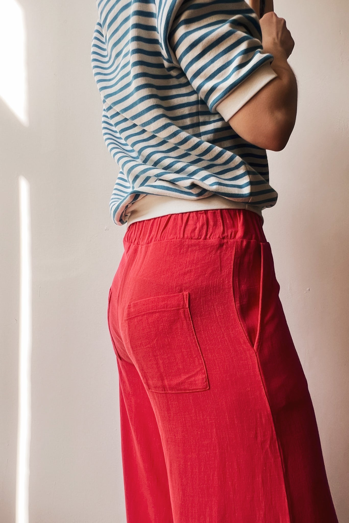 Wide 7/8 Pants Mira - Coral