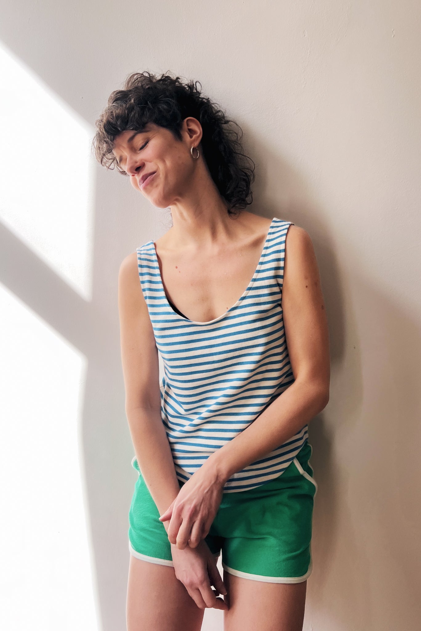 Top Zoë - Bright Blue Stripes