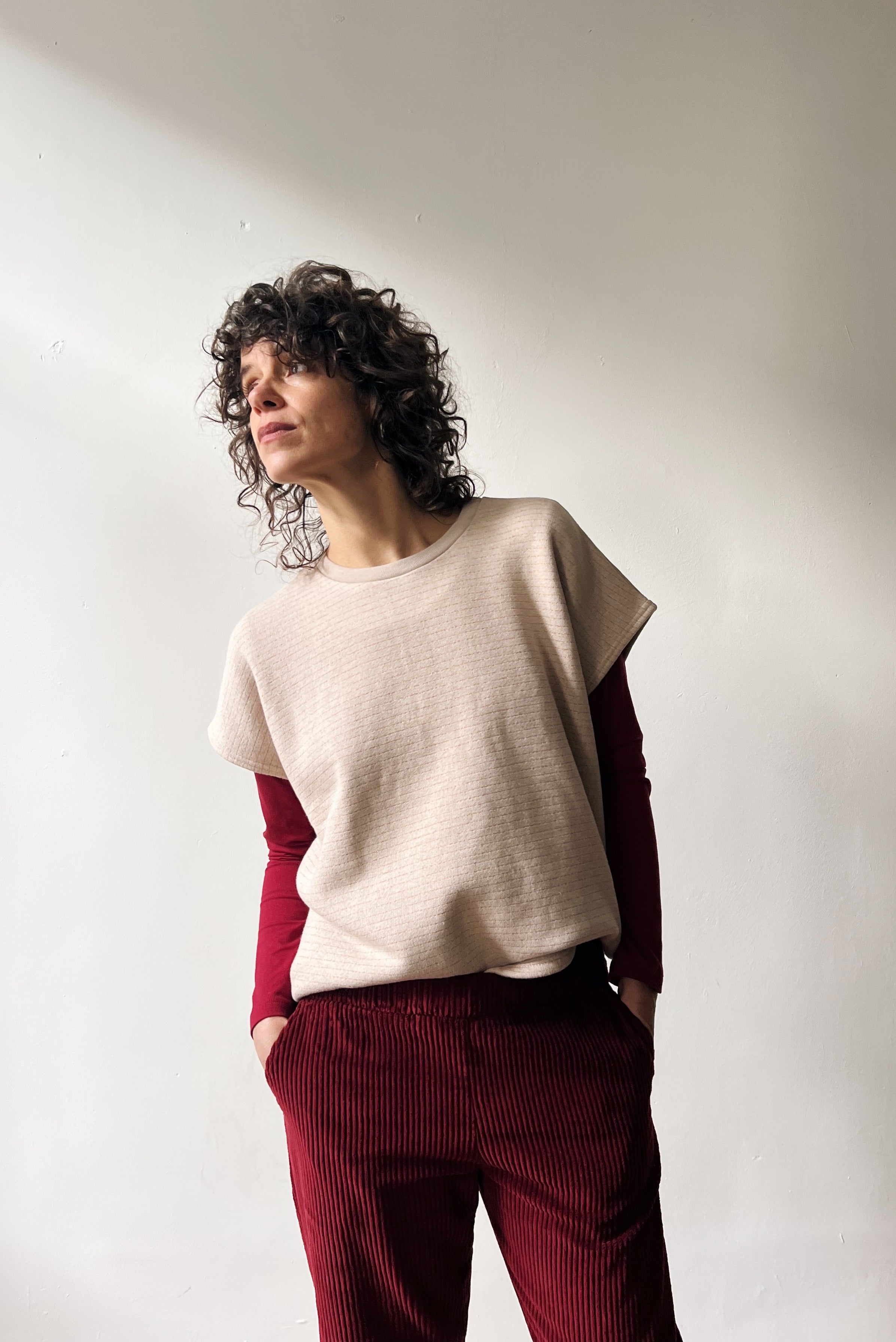 Shortsleeve Sweater Ayla - Bronze Stripes