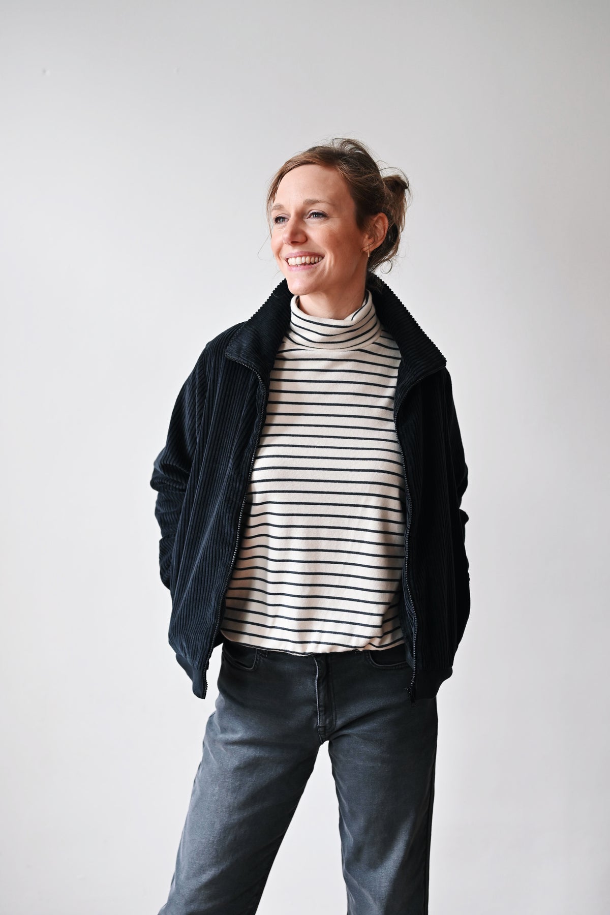 Sweater Alba - Oat Grey Stripes