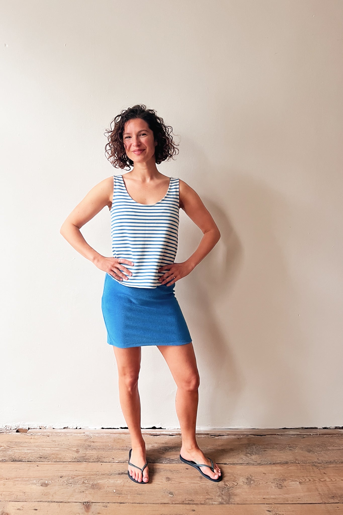 Top Zoë - Bright Blue Stripes