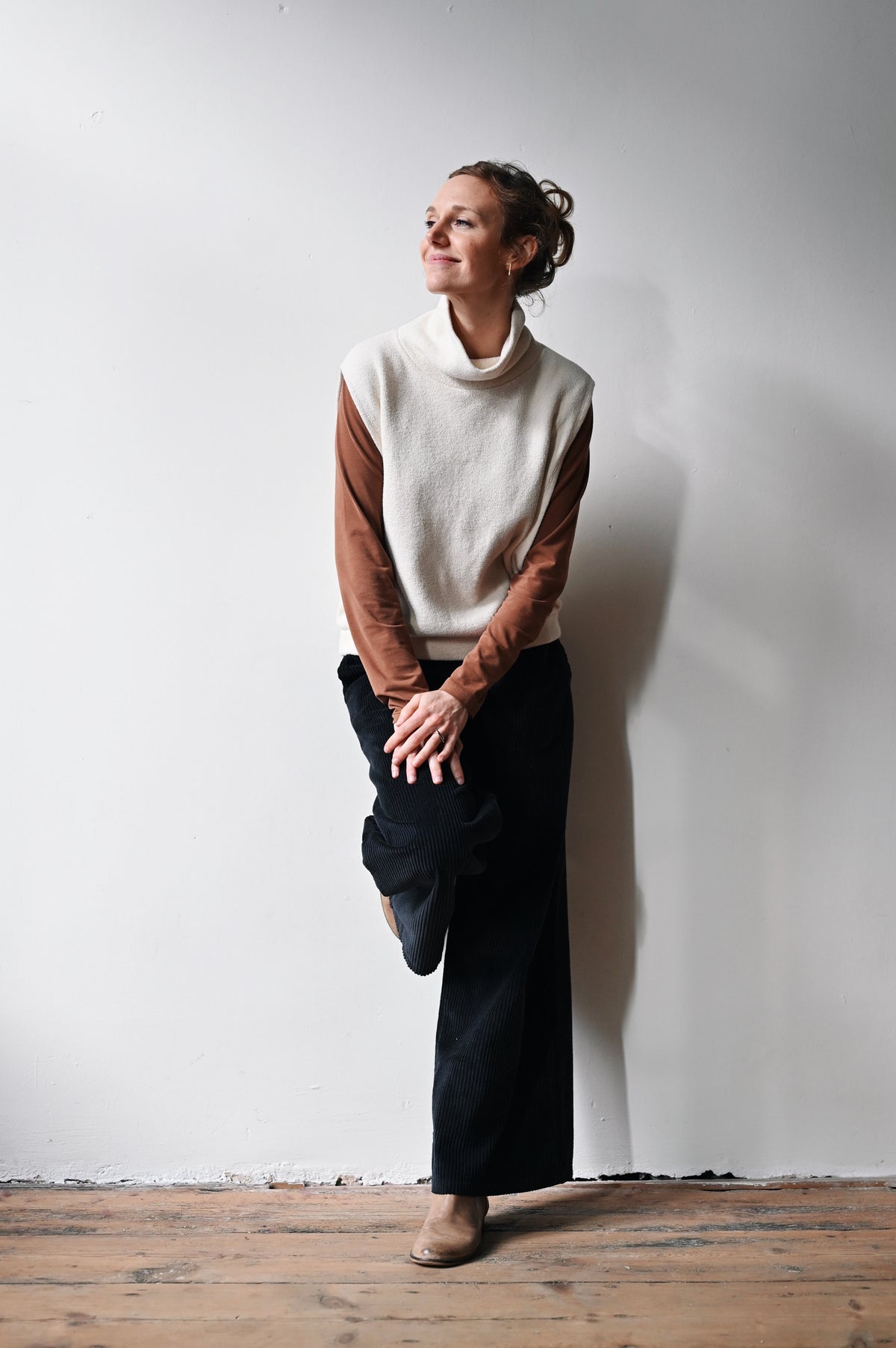 **** PRESALE **** Knitted Sleeveless Turtlesweater Fenna - Oat