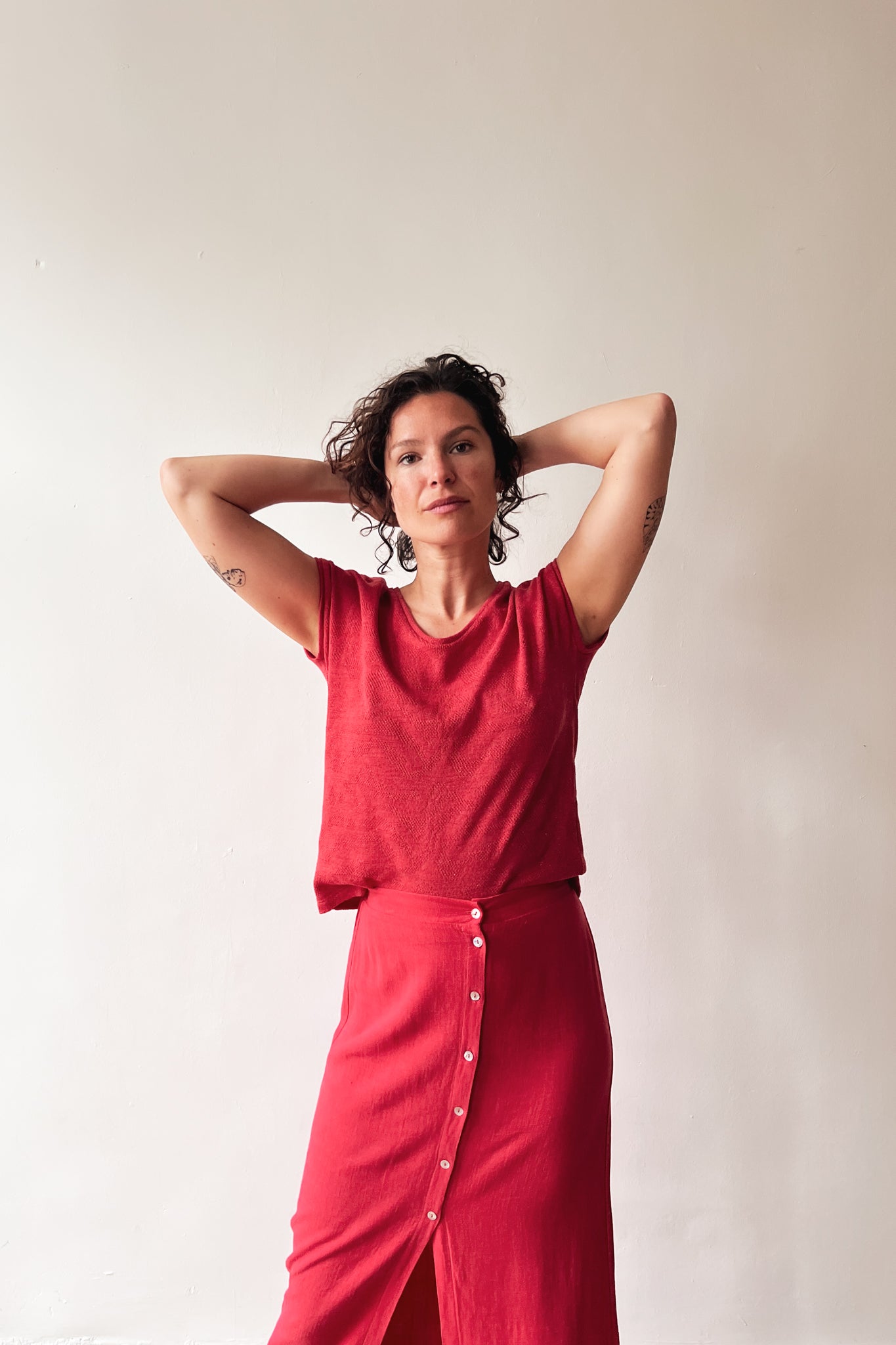 T-Shirt Esmé - Coral Jacquard