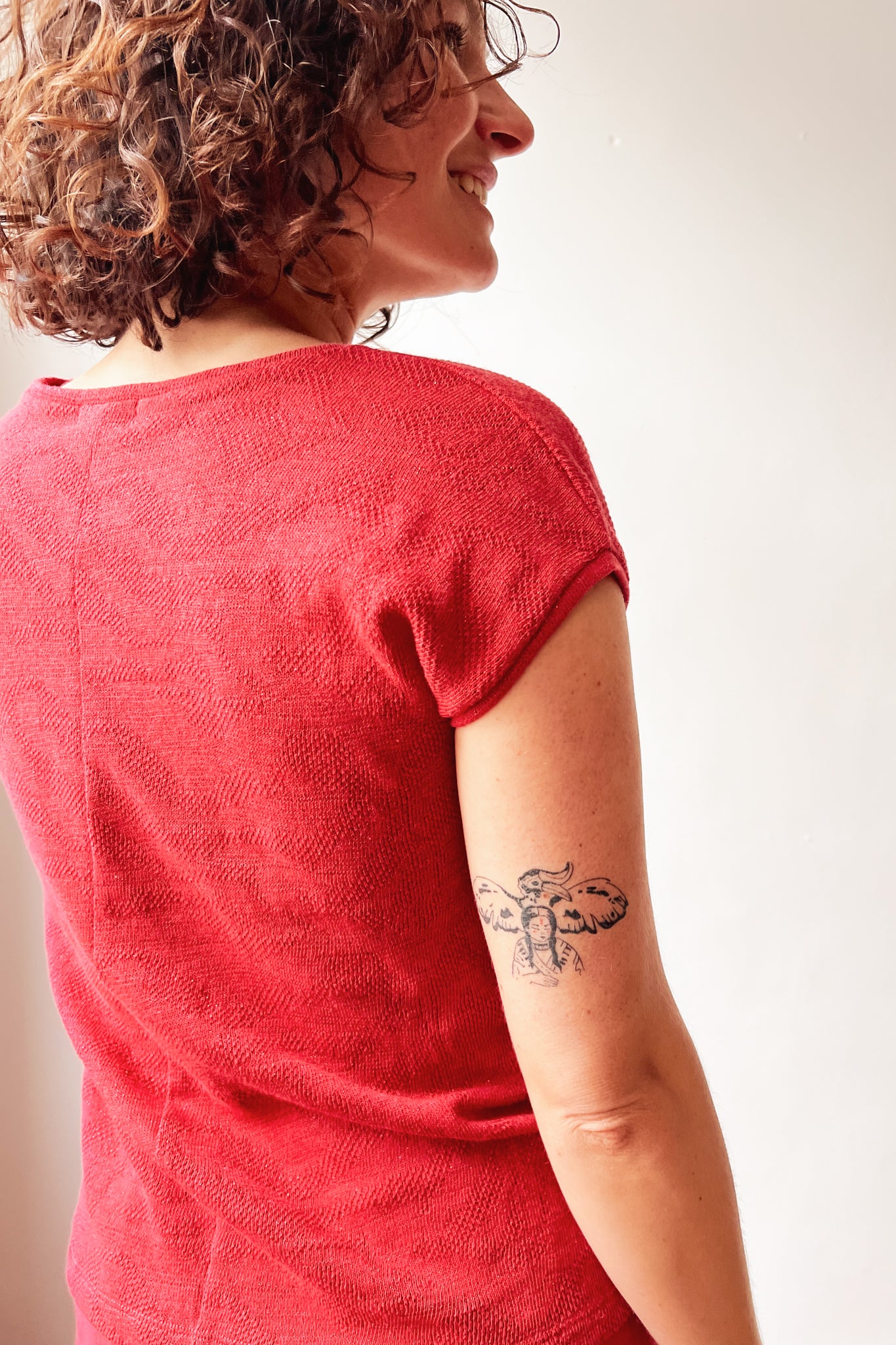 T-Shirt Esmé - Coral Jacquard