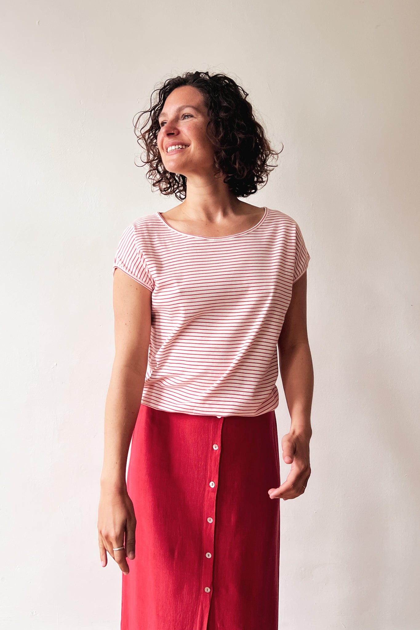 Top Aya - Coral Stripes